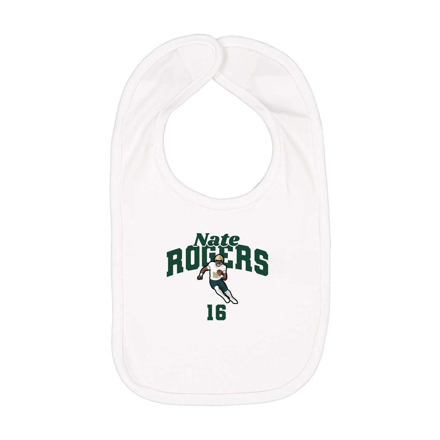 Infant Bib — Signature Arch in White