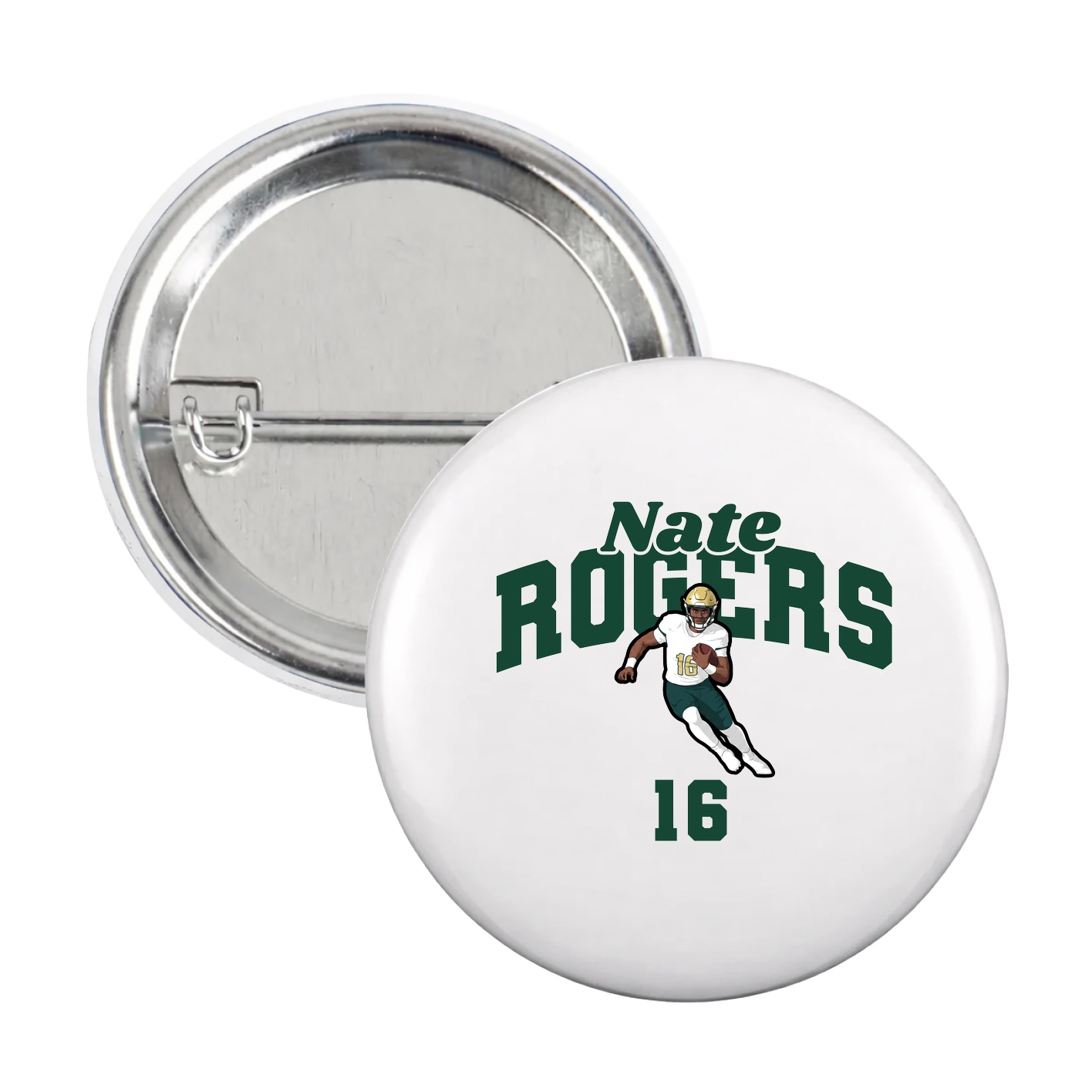 Game Day Button — Signature Arch in White