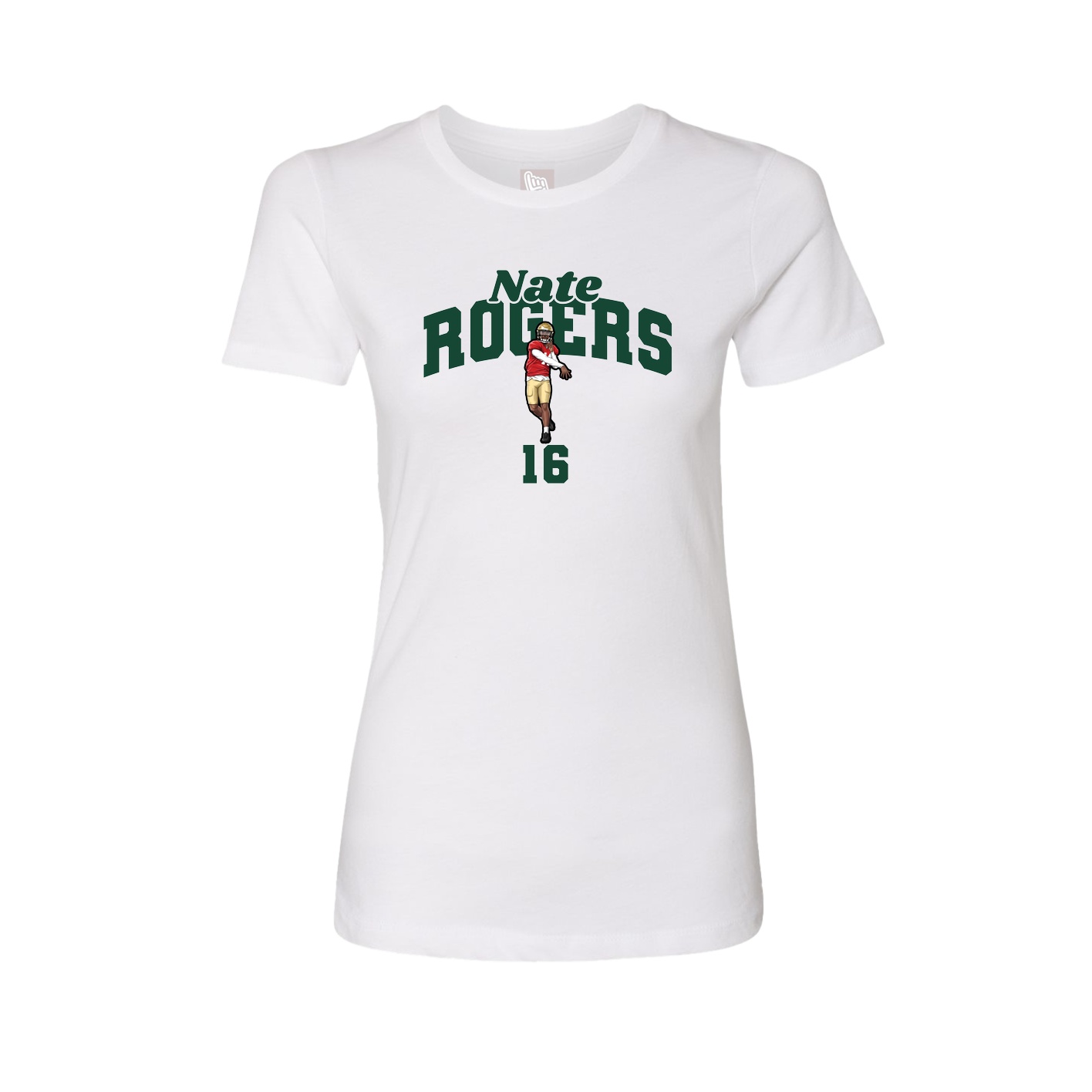 Womens Tee — Signature Arch in White