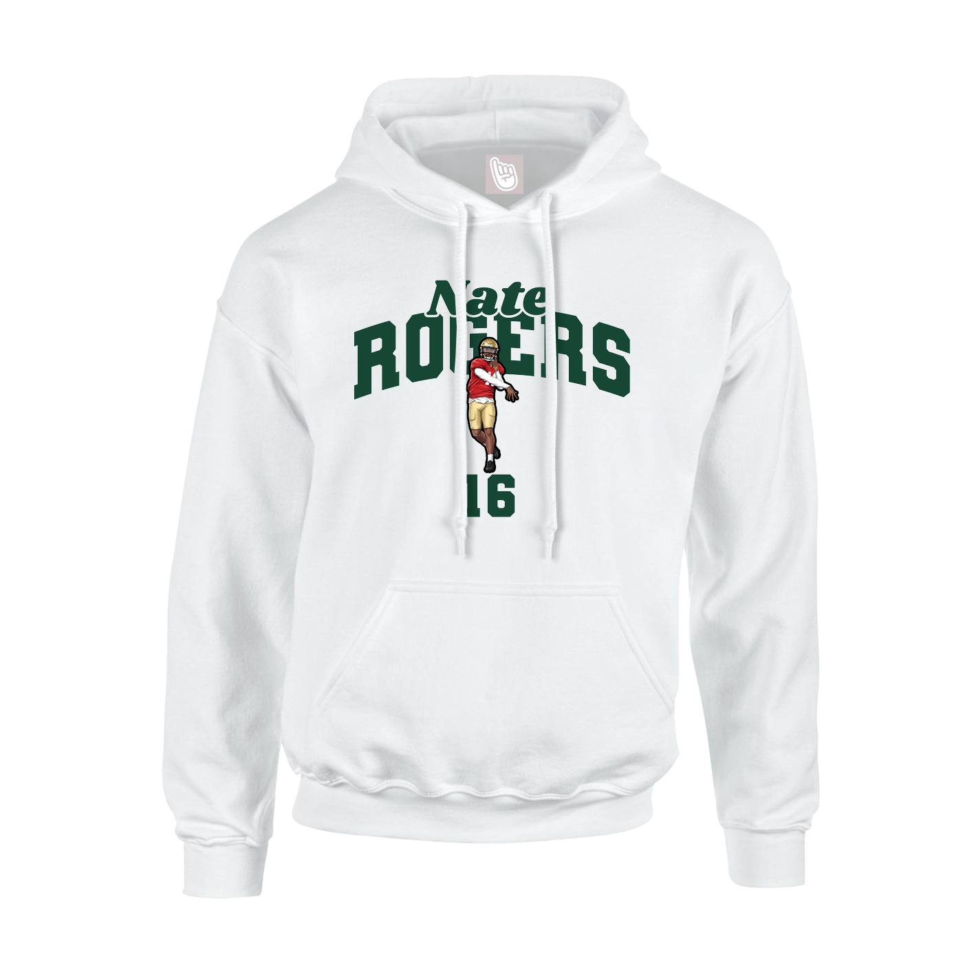 Hoodie — Signature Arch in White