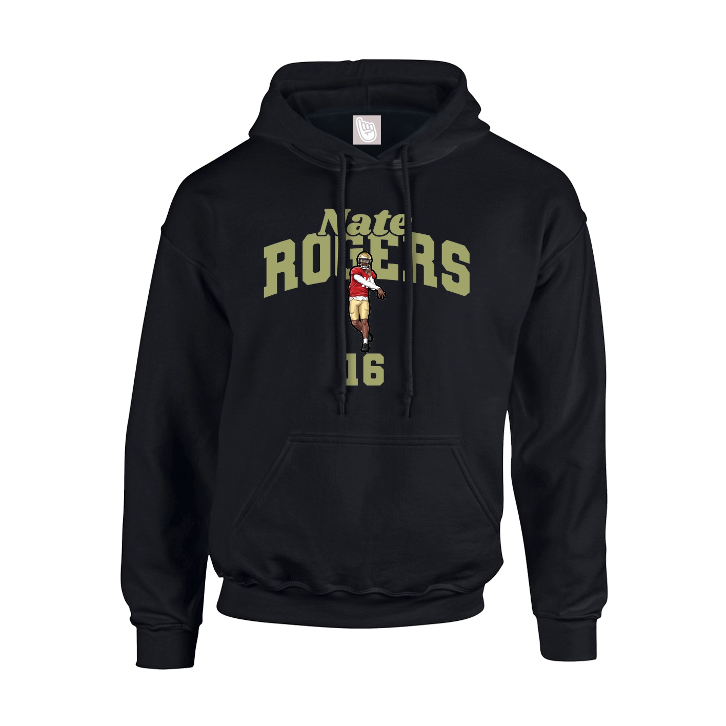Youth Hoodie — Signature Arch in Black