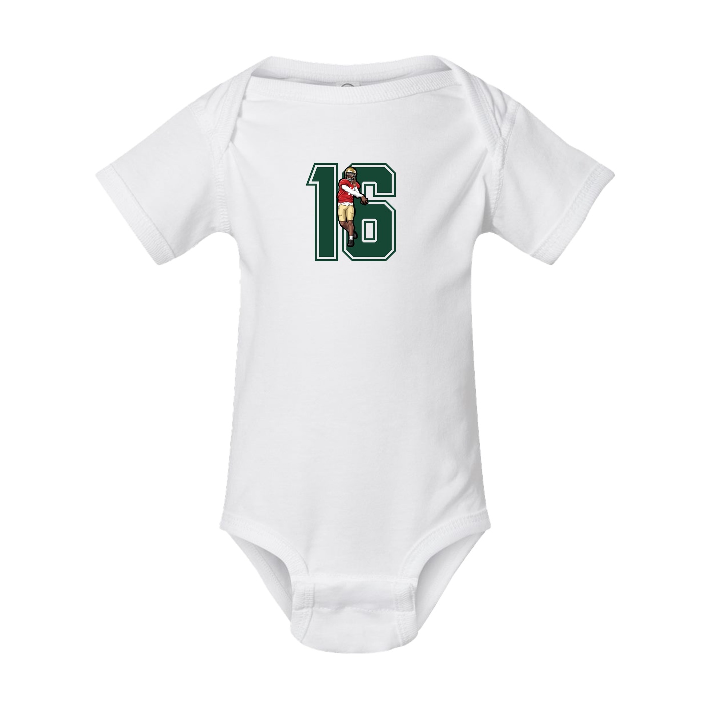 Baby Onesie — Number in White