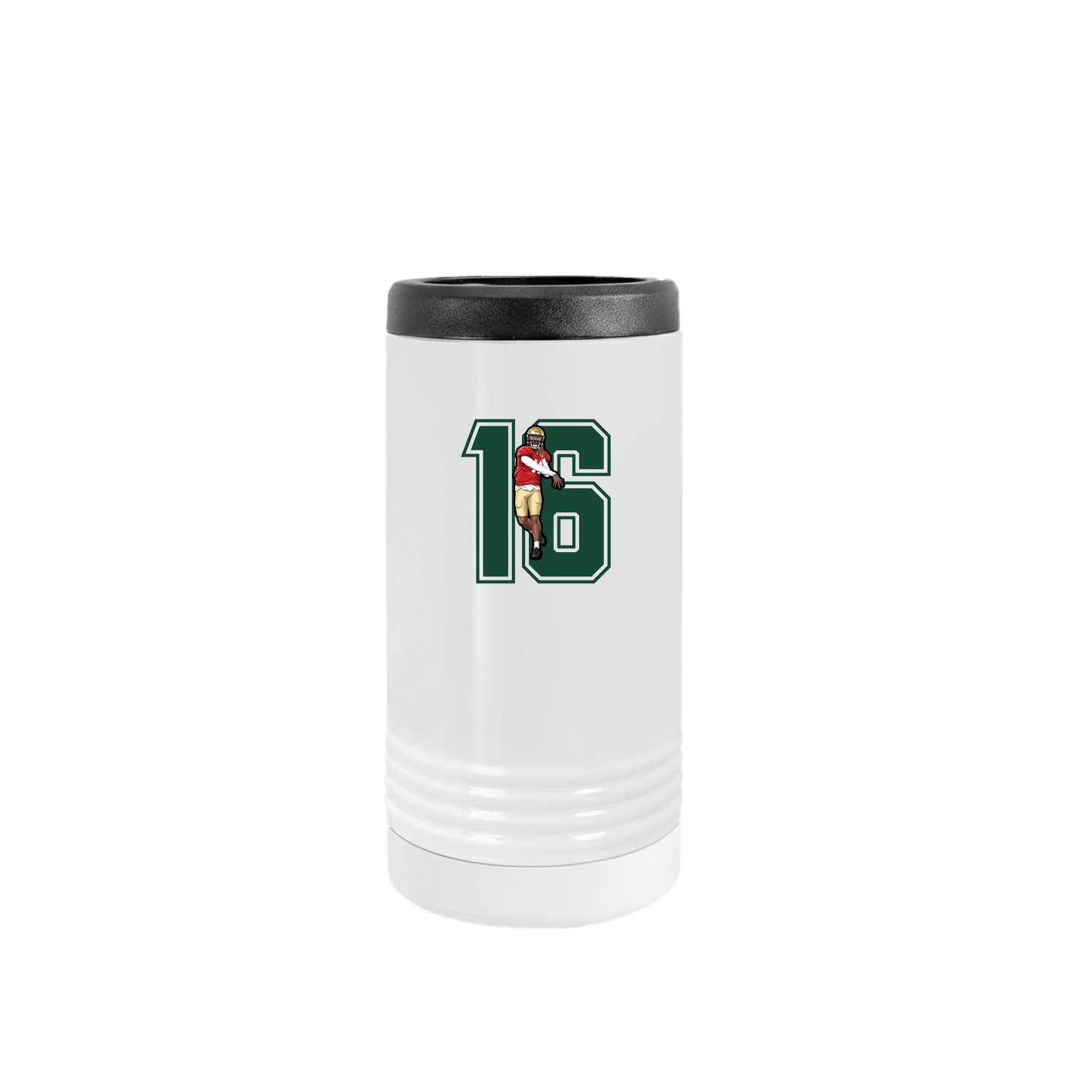Slim Beverage Holder — Number in White