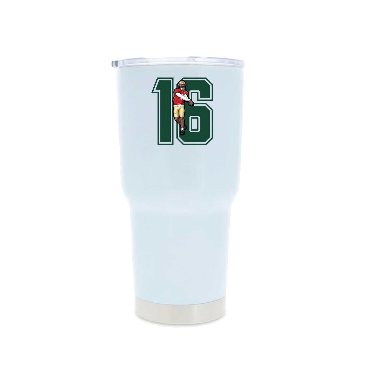 30oz Stainless Steel Tumbler — Number in White