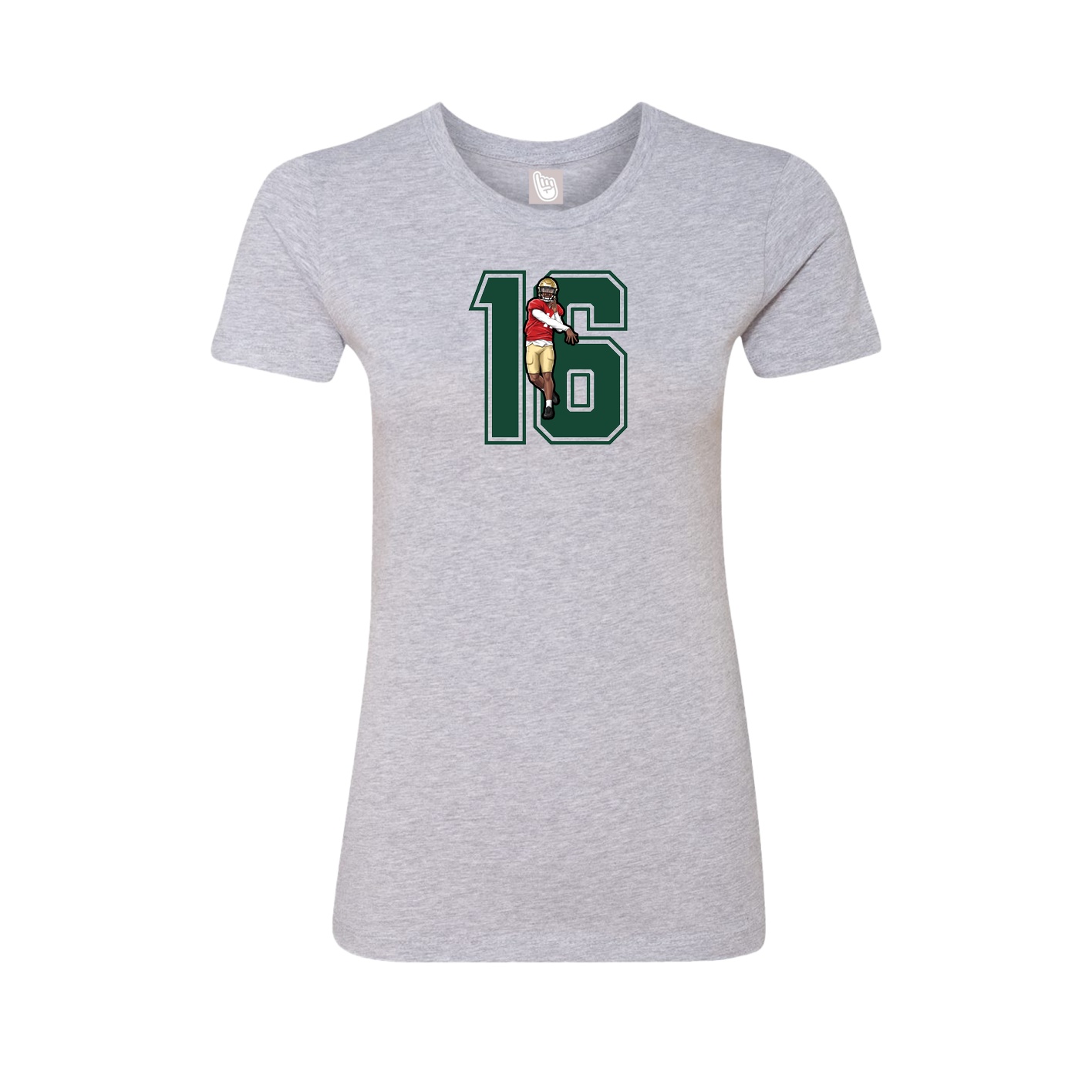 Womens Tee — Number in Grey