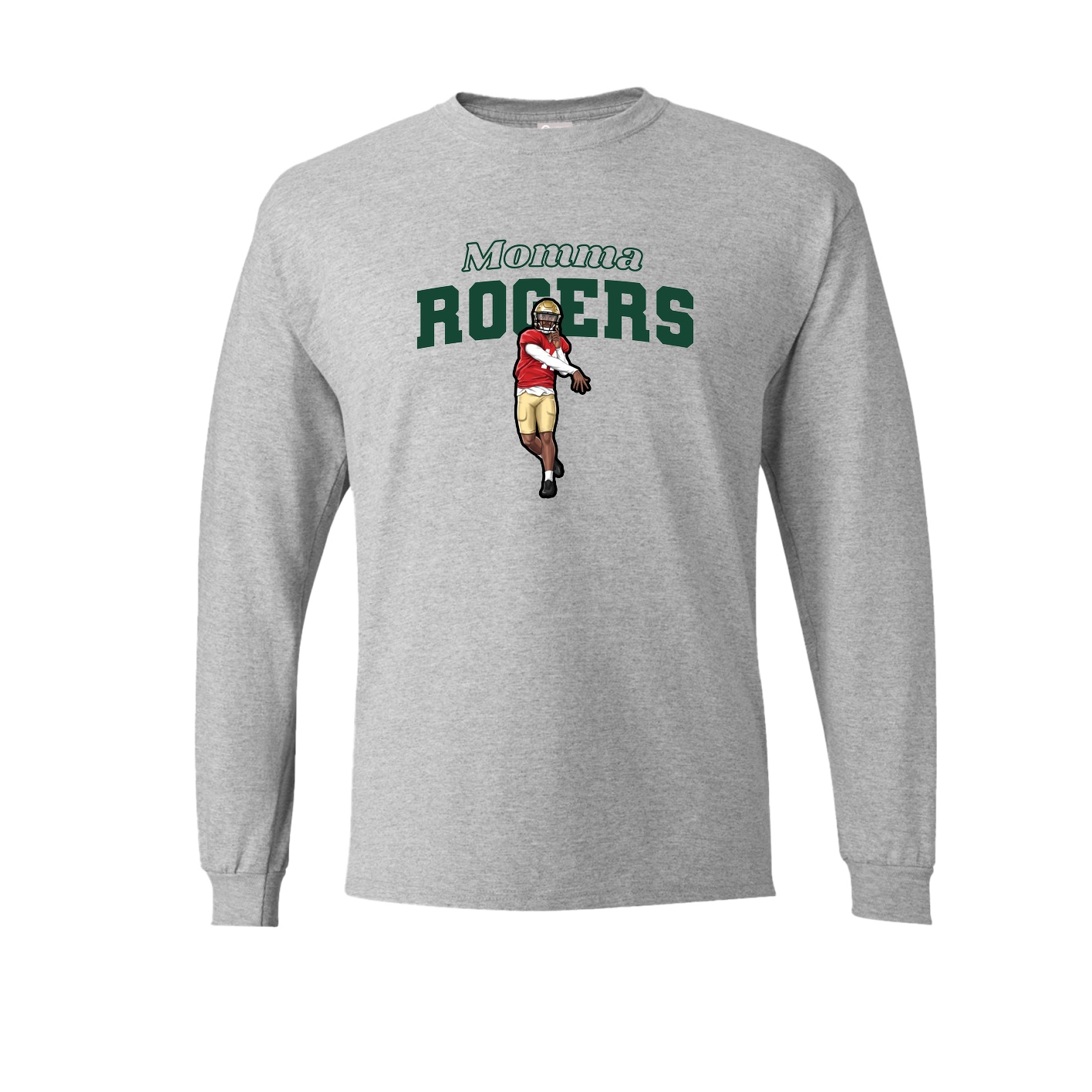 Long Sleeve Tee — Mothers Day Block in Grey