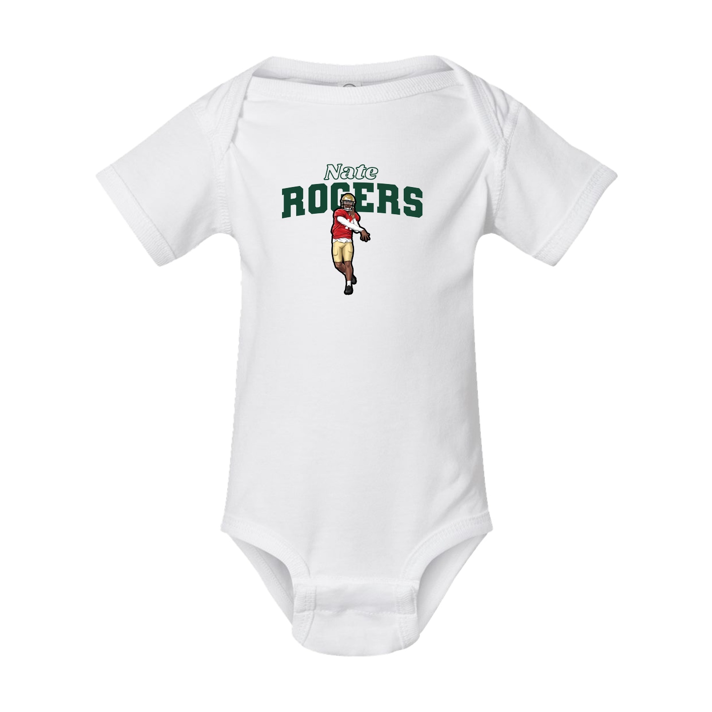 Baby Onesie — Name Arch in White