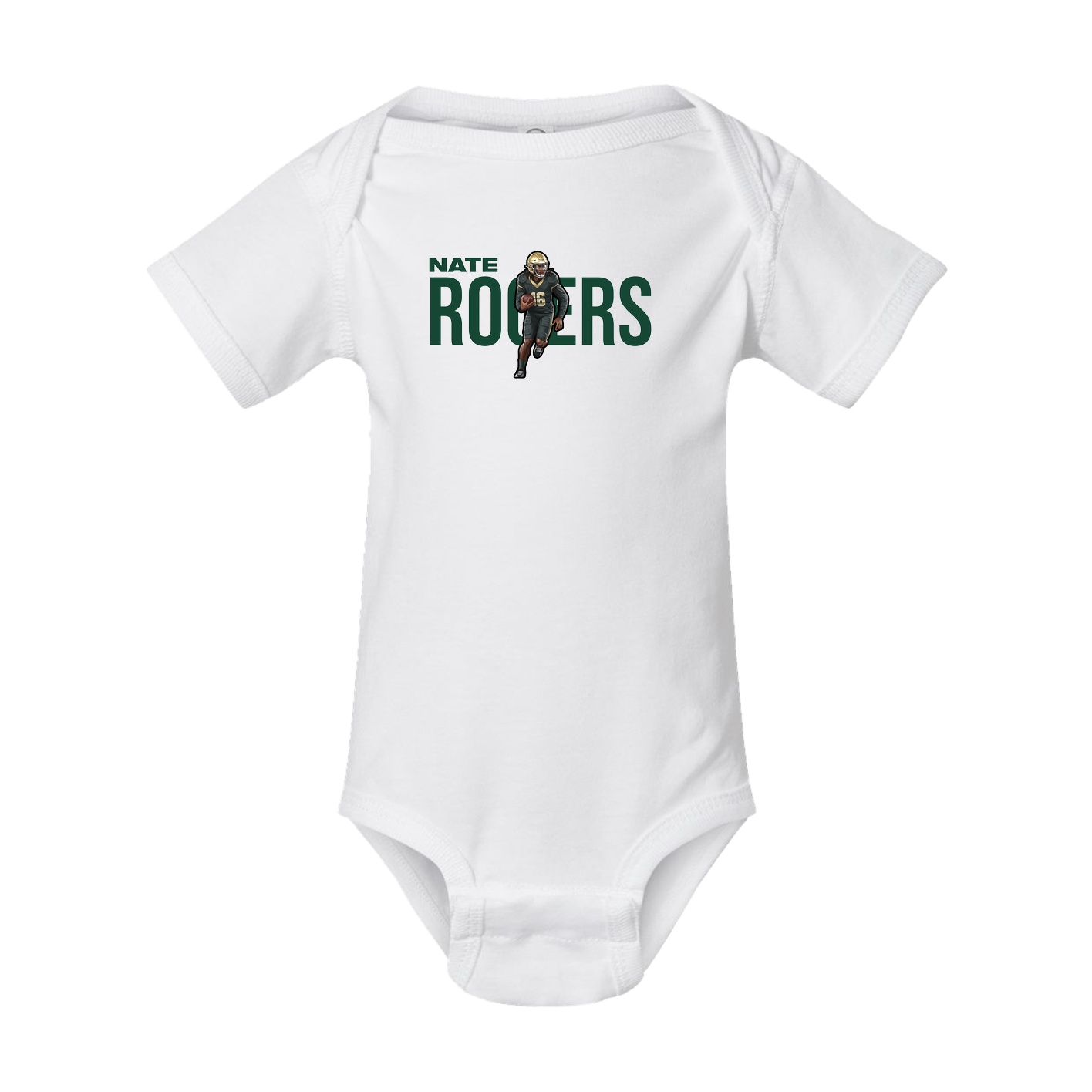 Baby Onesie — Player Name in White