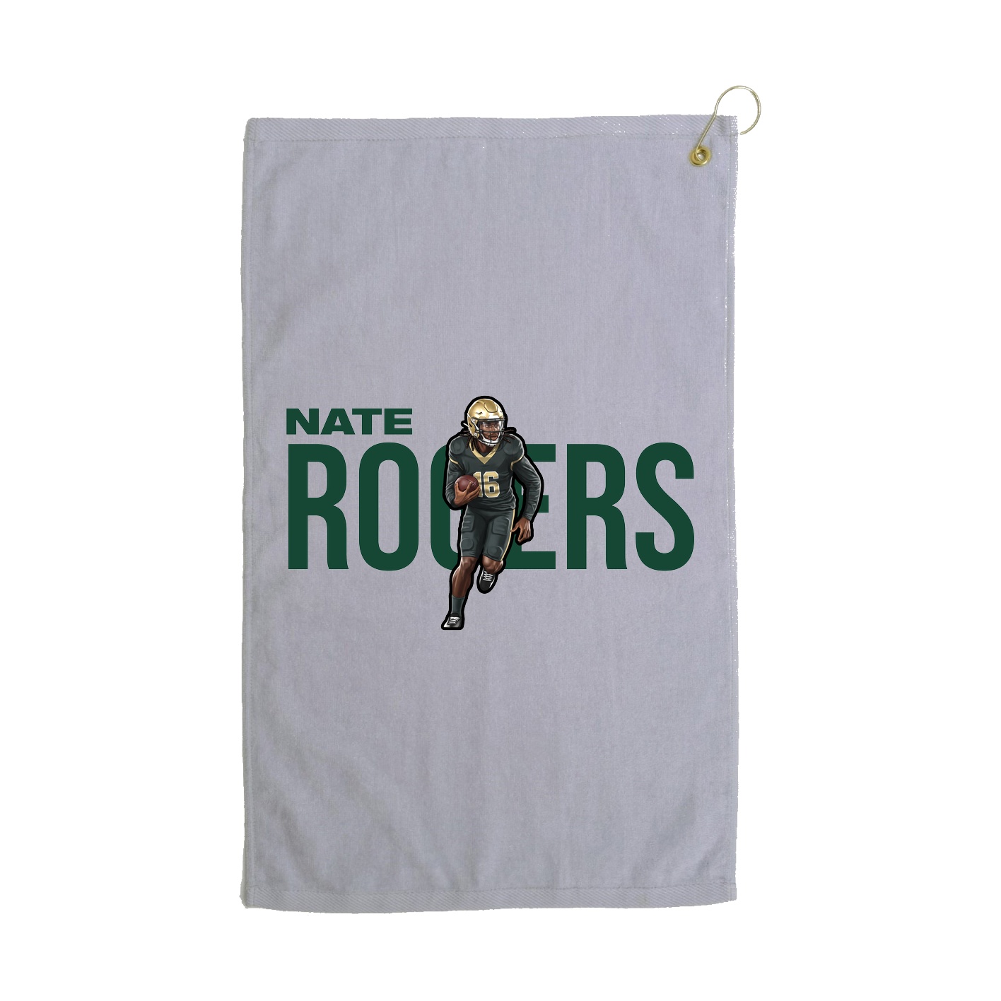 Golf Towel — Player Name in Grey