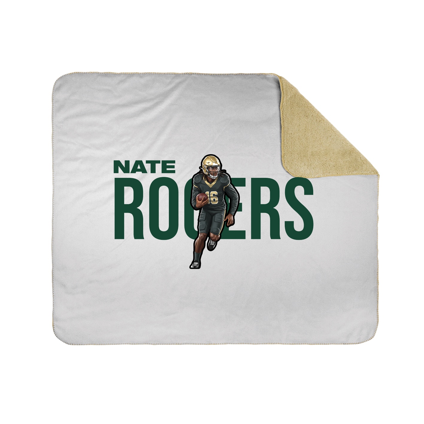 Throw Blanket — Player Name in White
