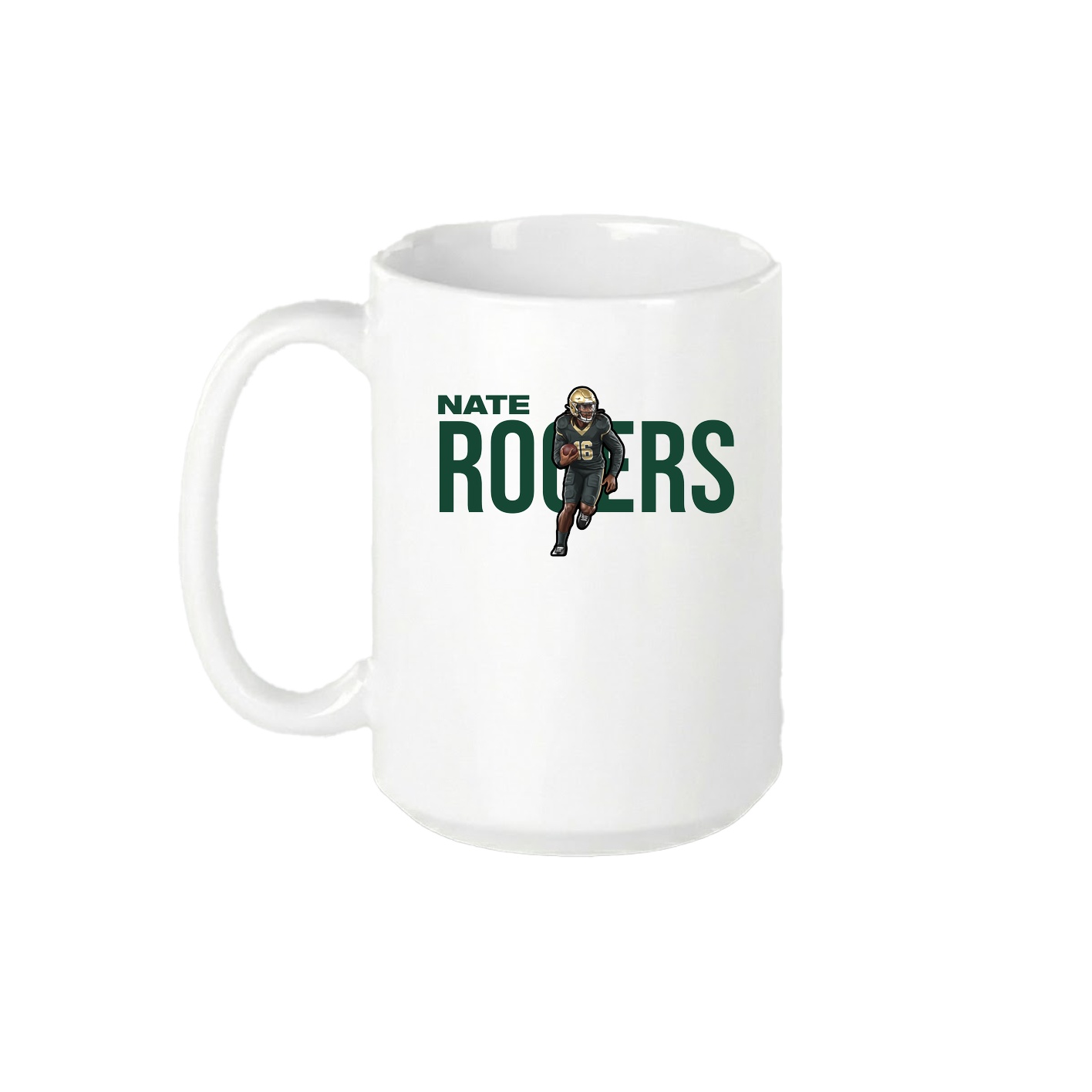 15oz Coffee Mug — Player Name in White