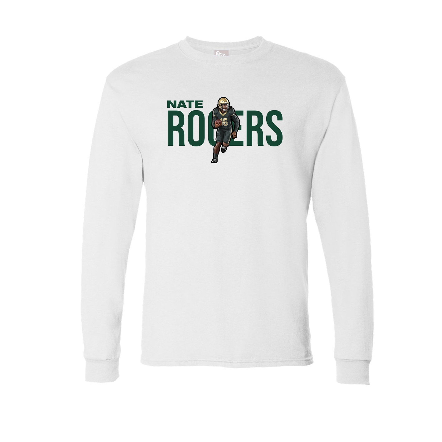 Long Sleeve Tee — Player Name in White