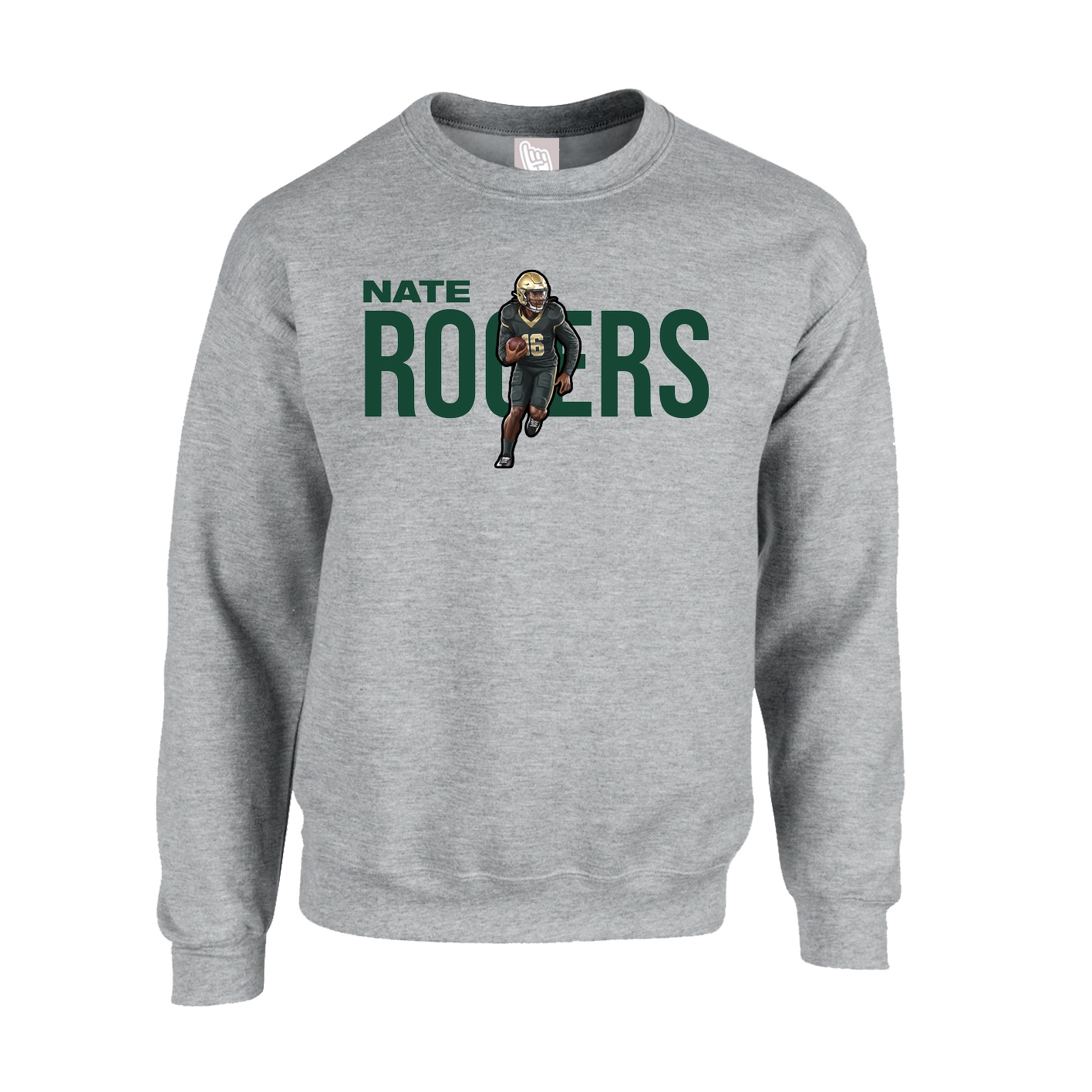 Fleece Crew — Player Name in Grey