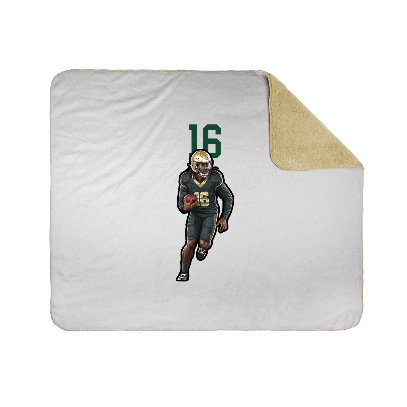 Throw Blanket — Number Top in White