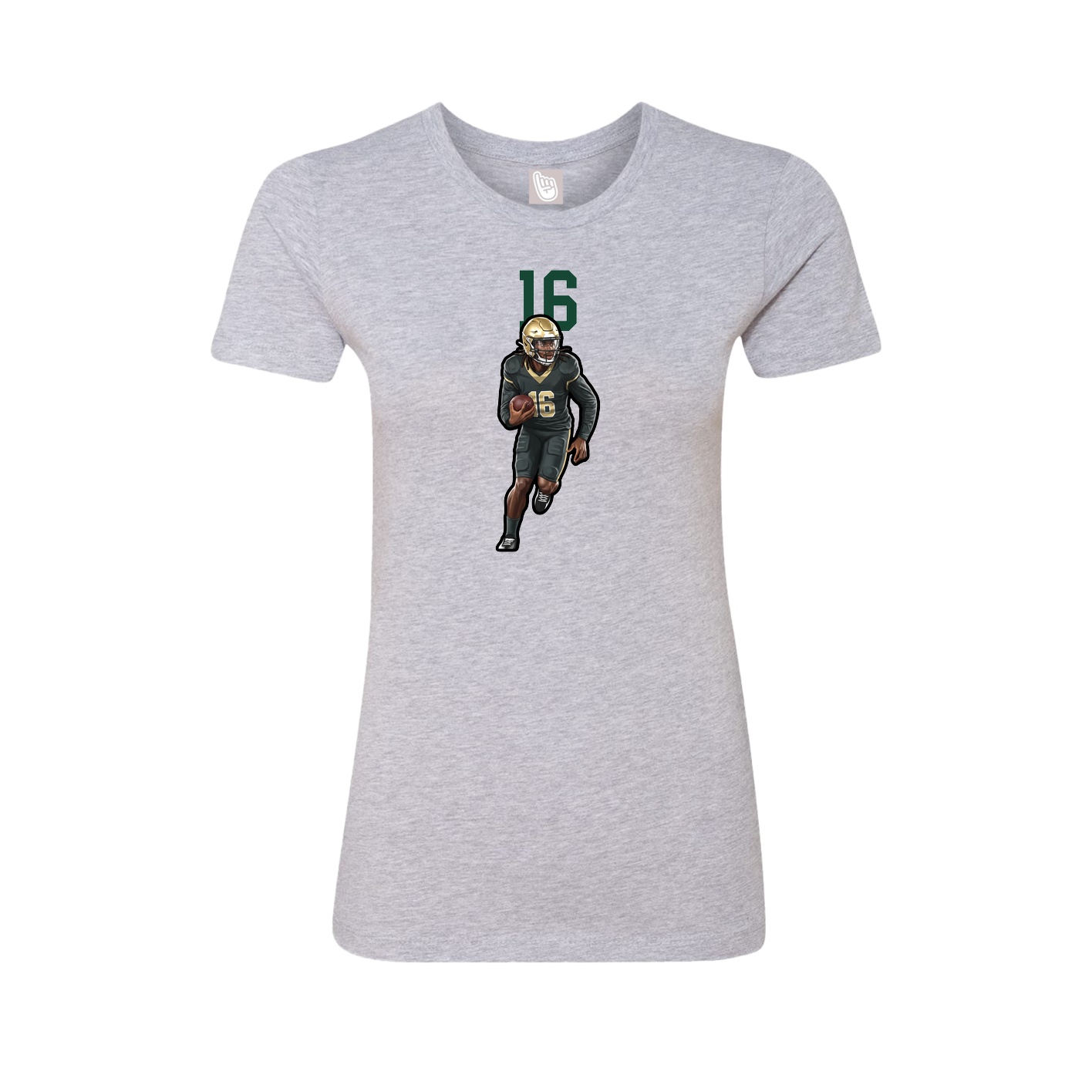 Womens Tee — Number Top in Grey
