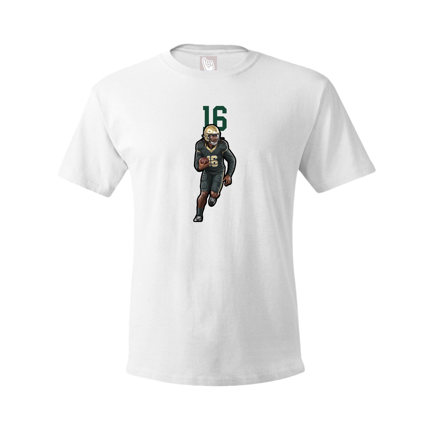 Youth Tee — Number Top in White