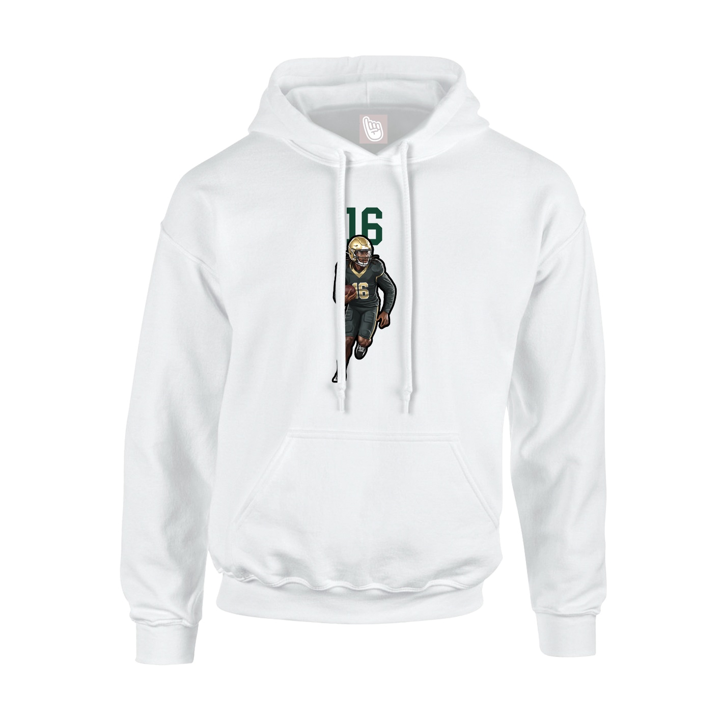 Hoodie — Number Top in White