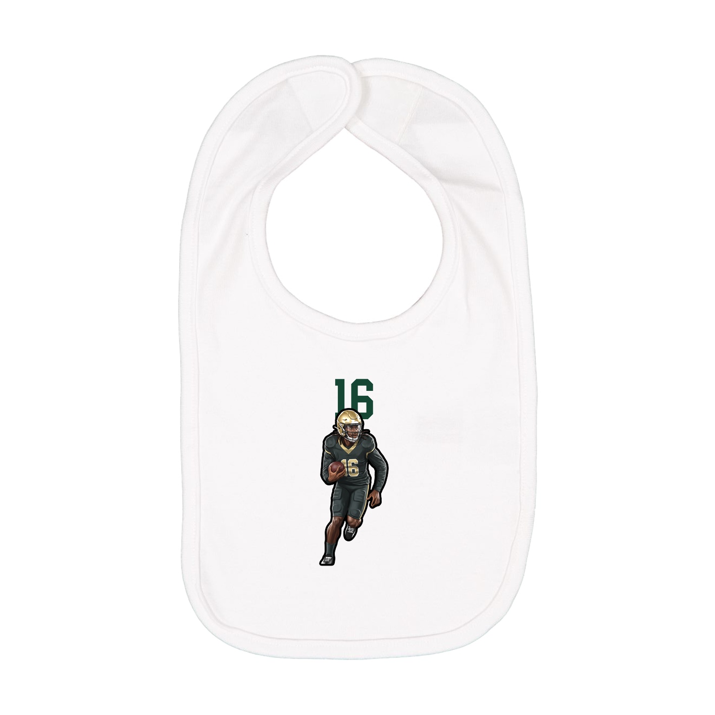Infant Bib — Number Top in White