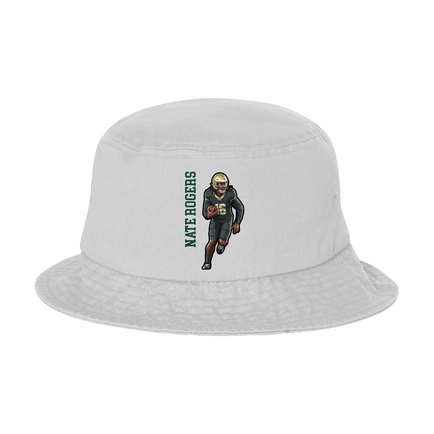 Bucket Cap — Name Vertical in White