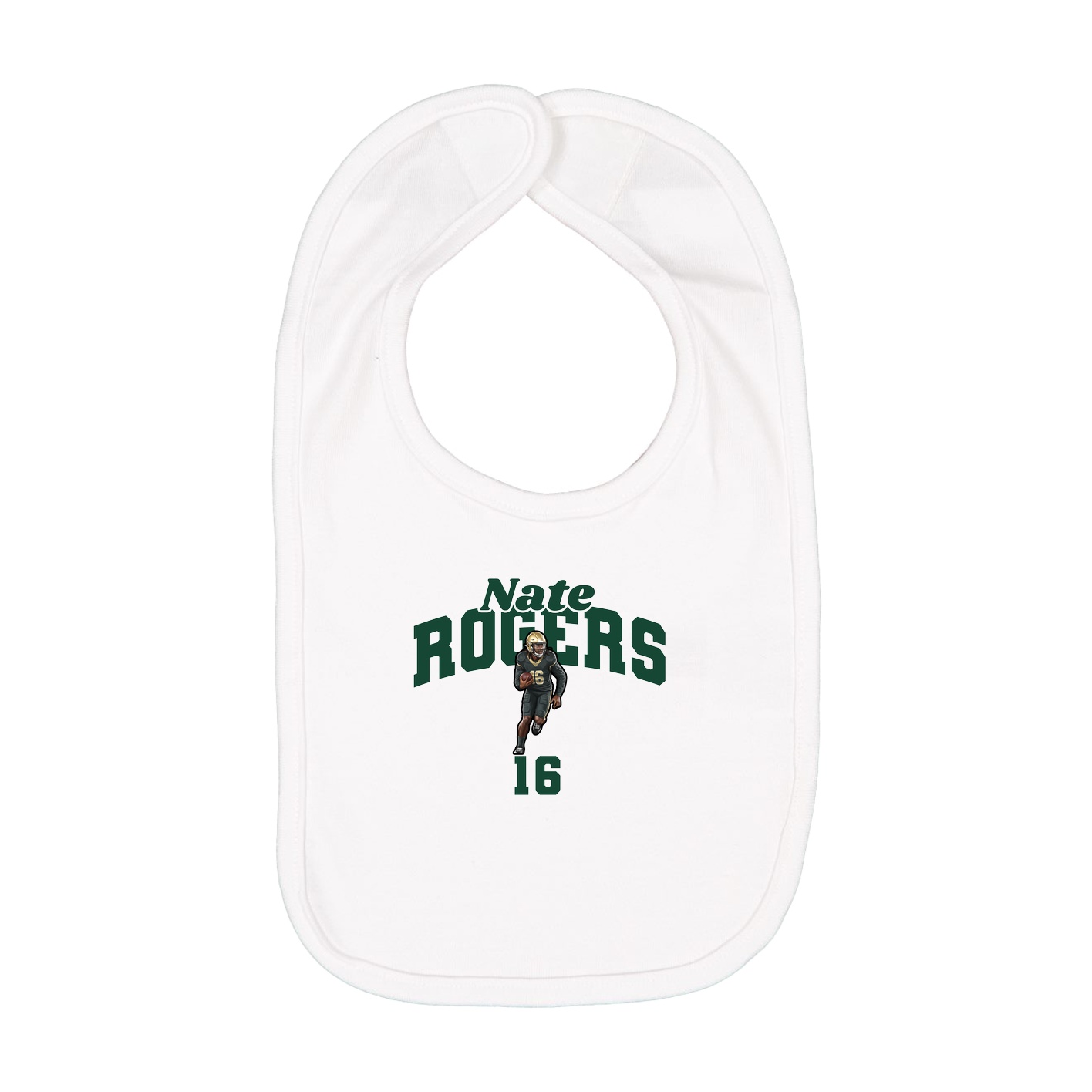 Infant Bib — Signature Arch in White