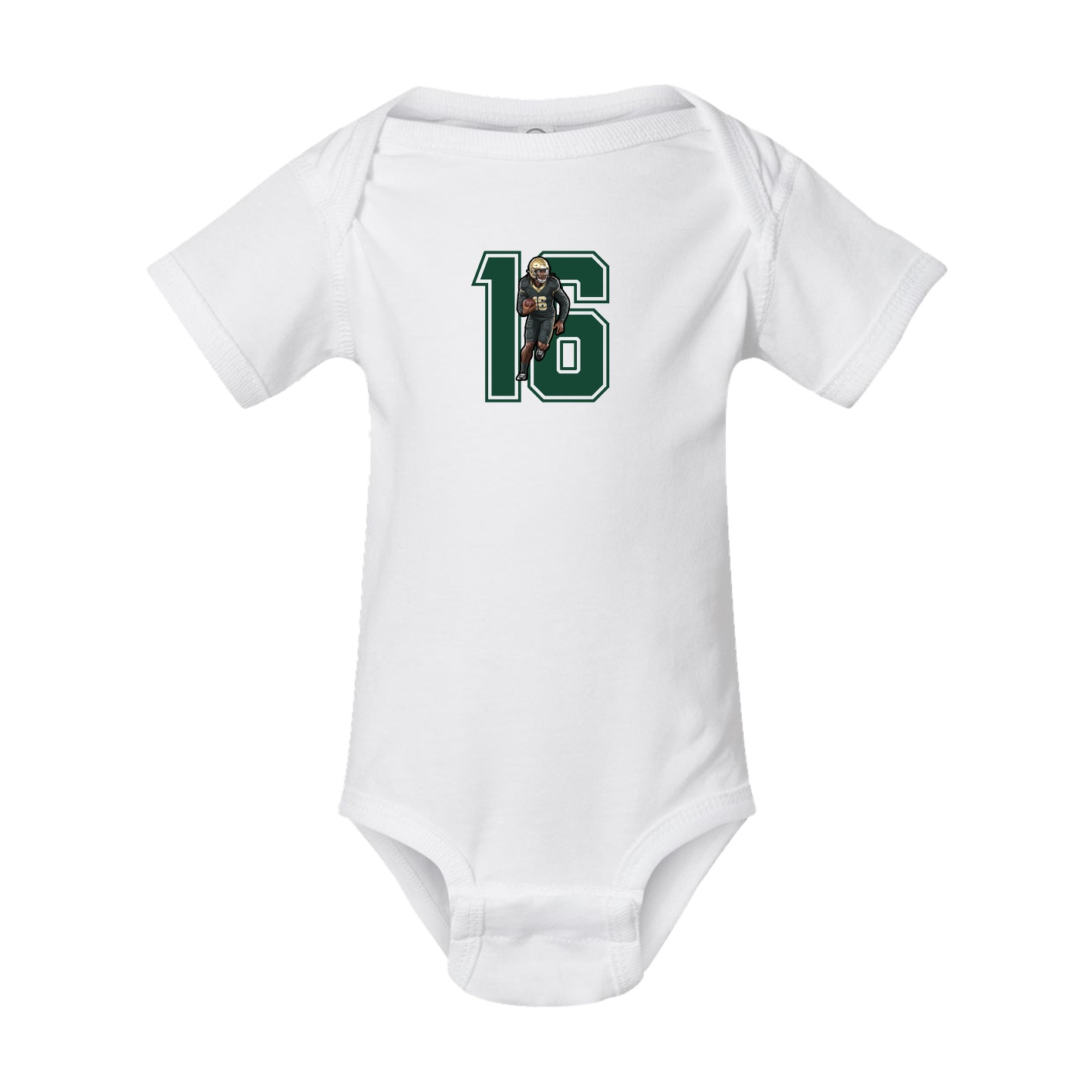 Baby Onesie — Number in White