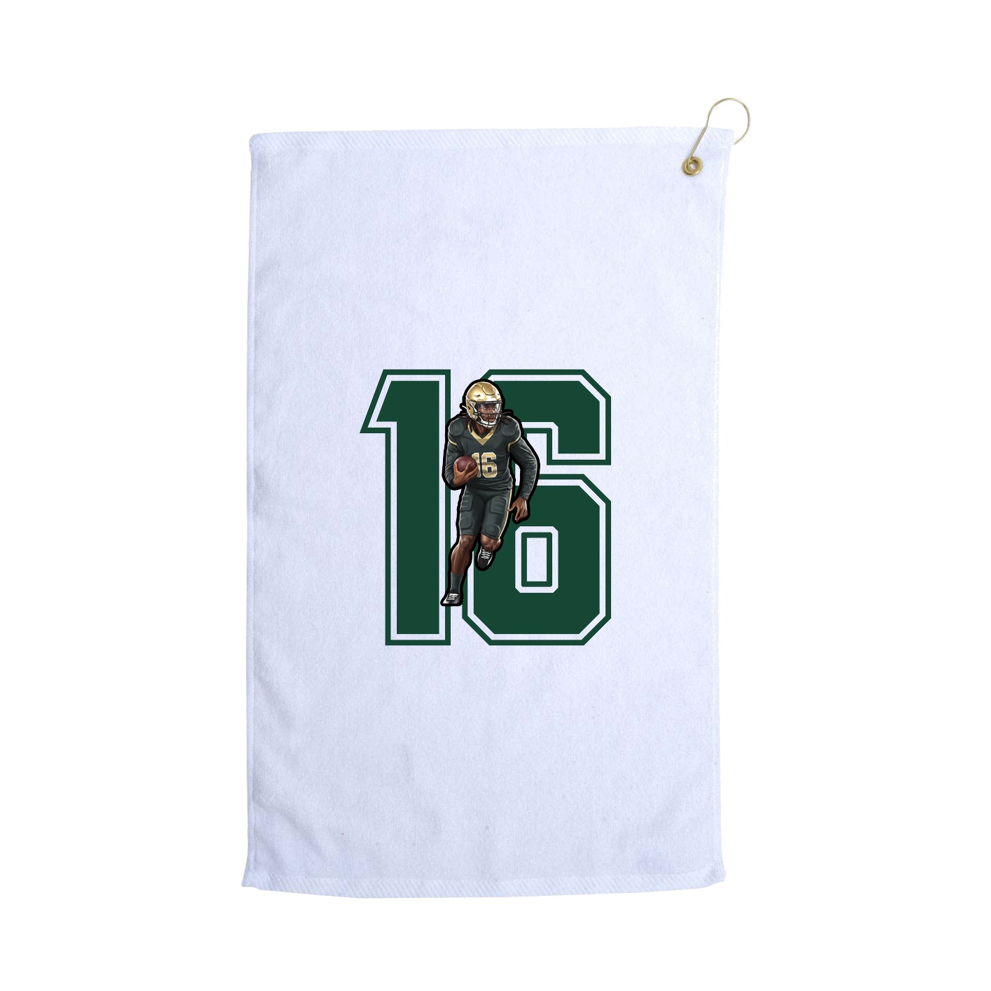 Golf Towel — Number in White