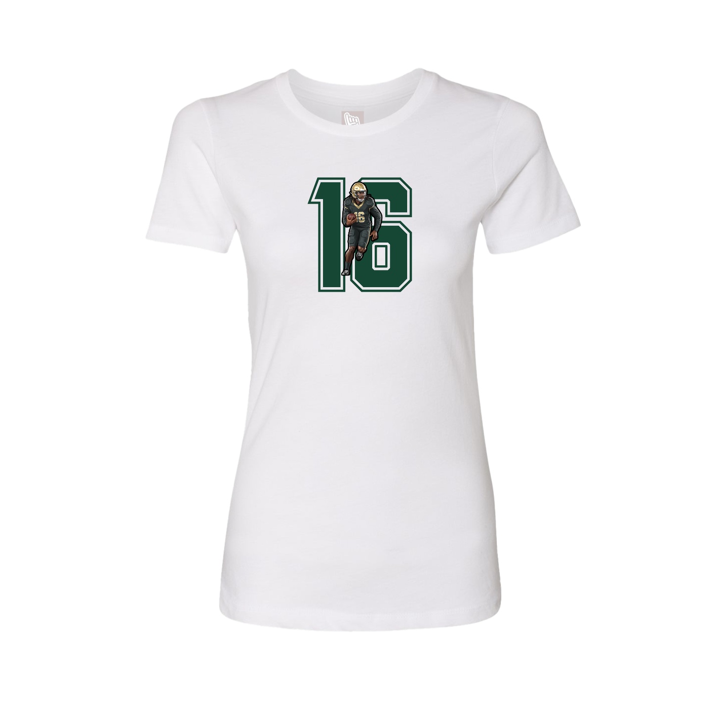 Womens Tee — Number in White