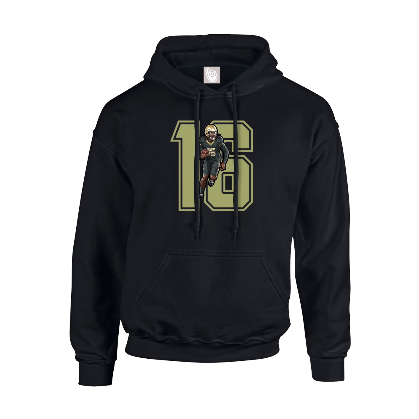 Hoodie — Number in Black