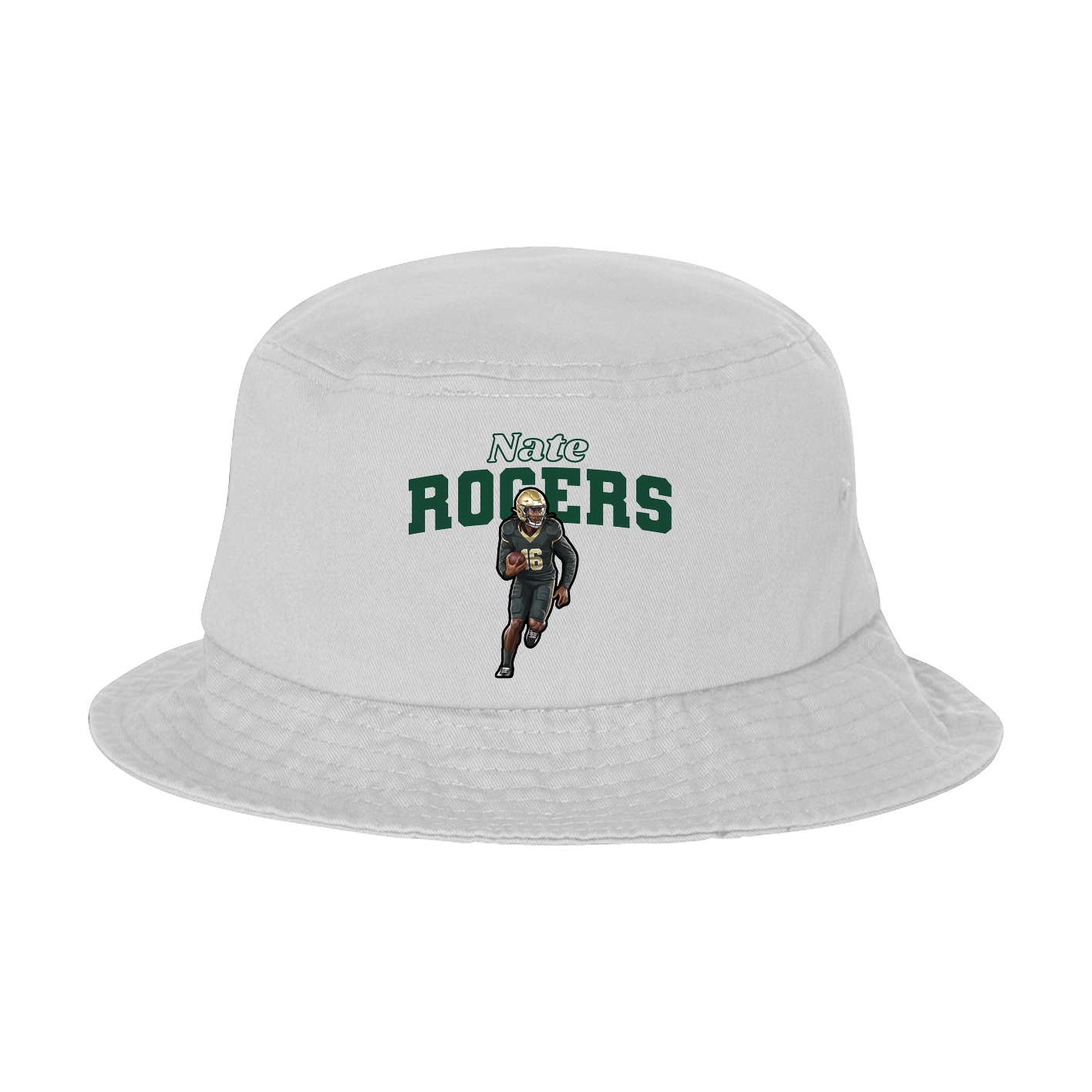 Bucket Cap — Name Arch in White
