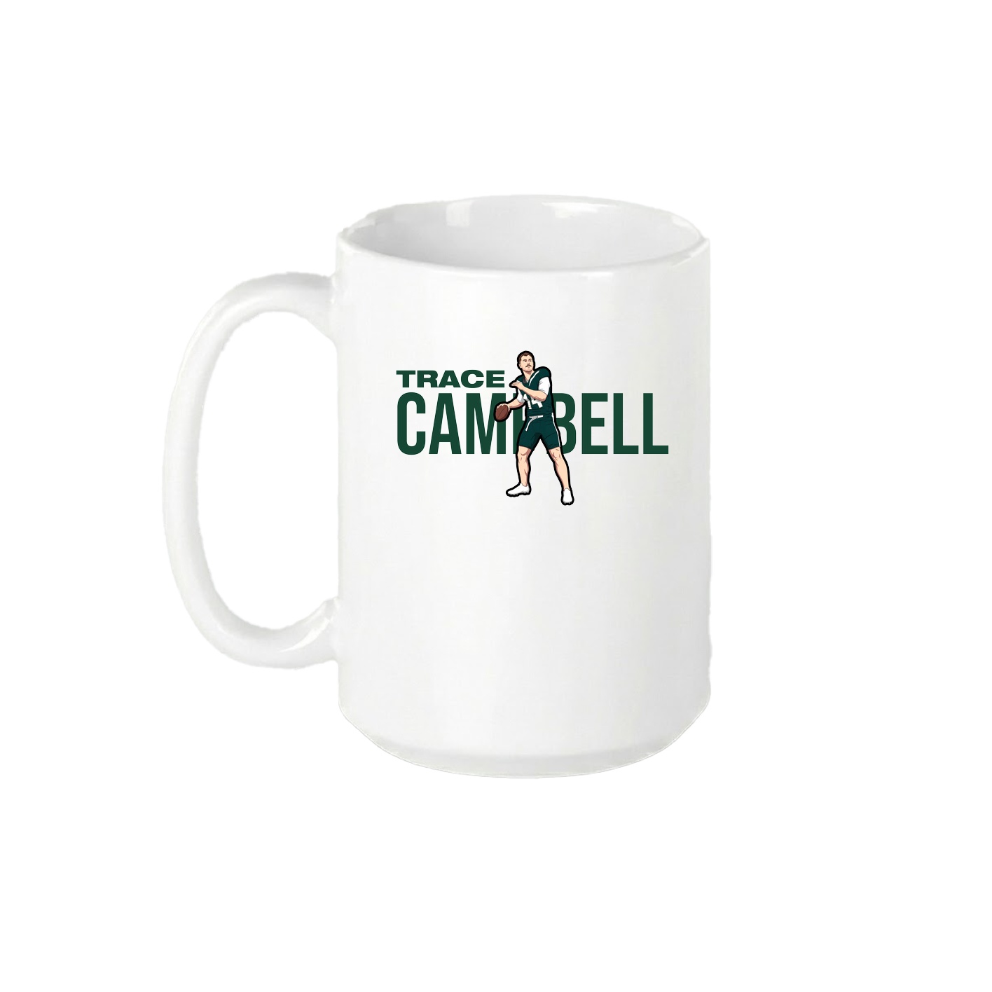 15oz Coffee Mug — Player Name in White
