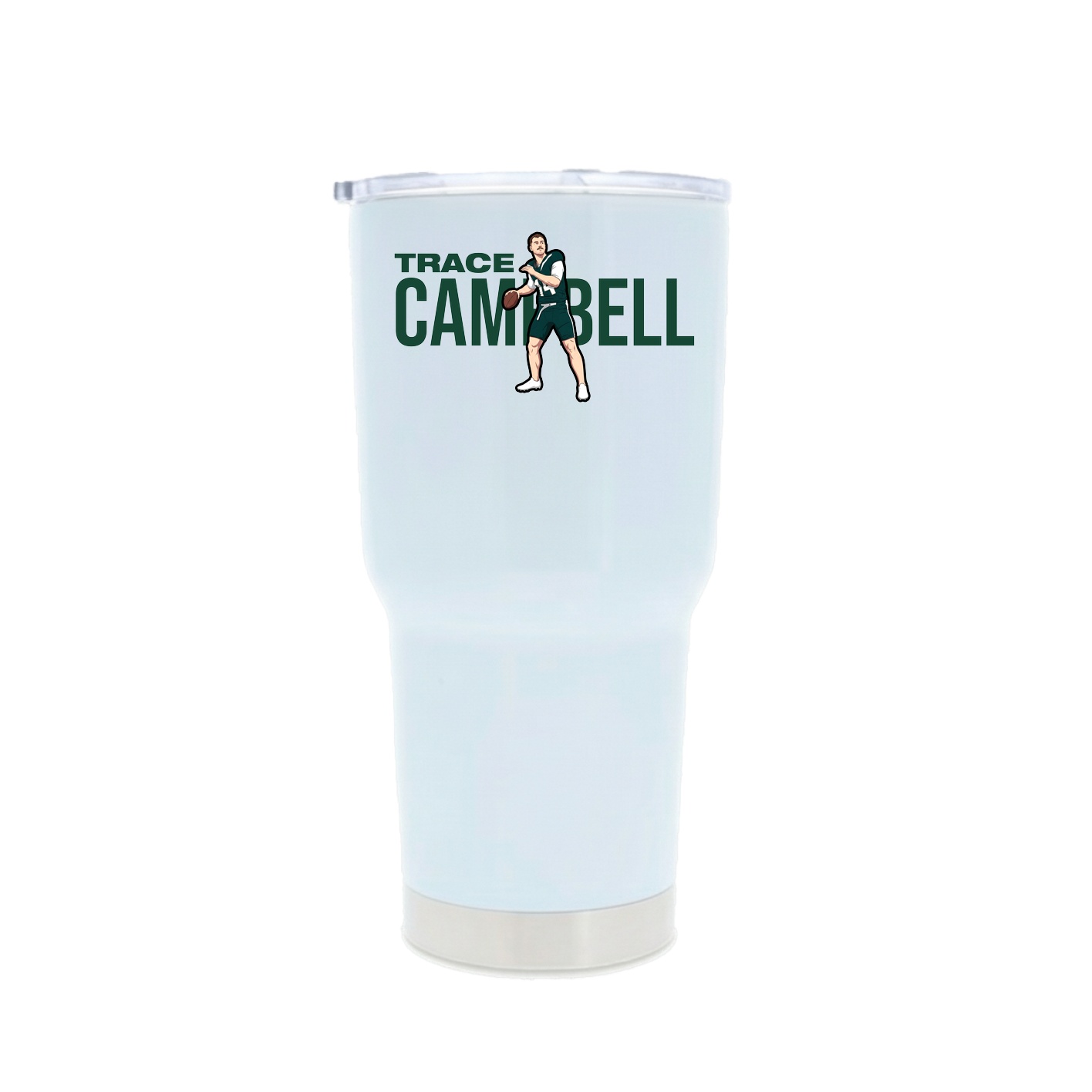 30oz Stainless Steel Tumbler — Player Name in White