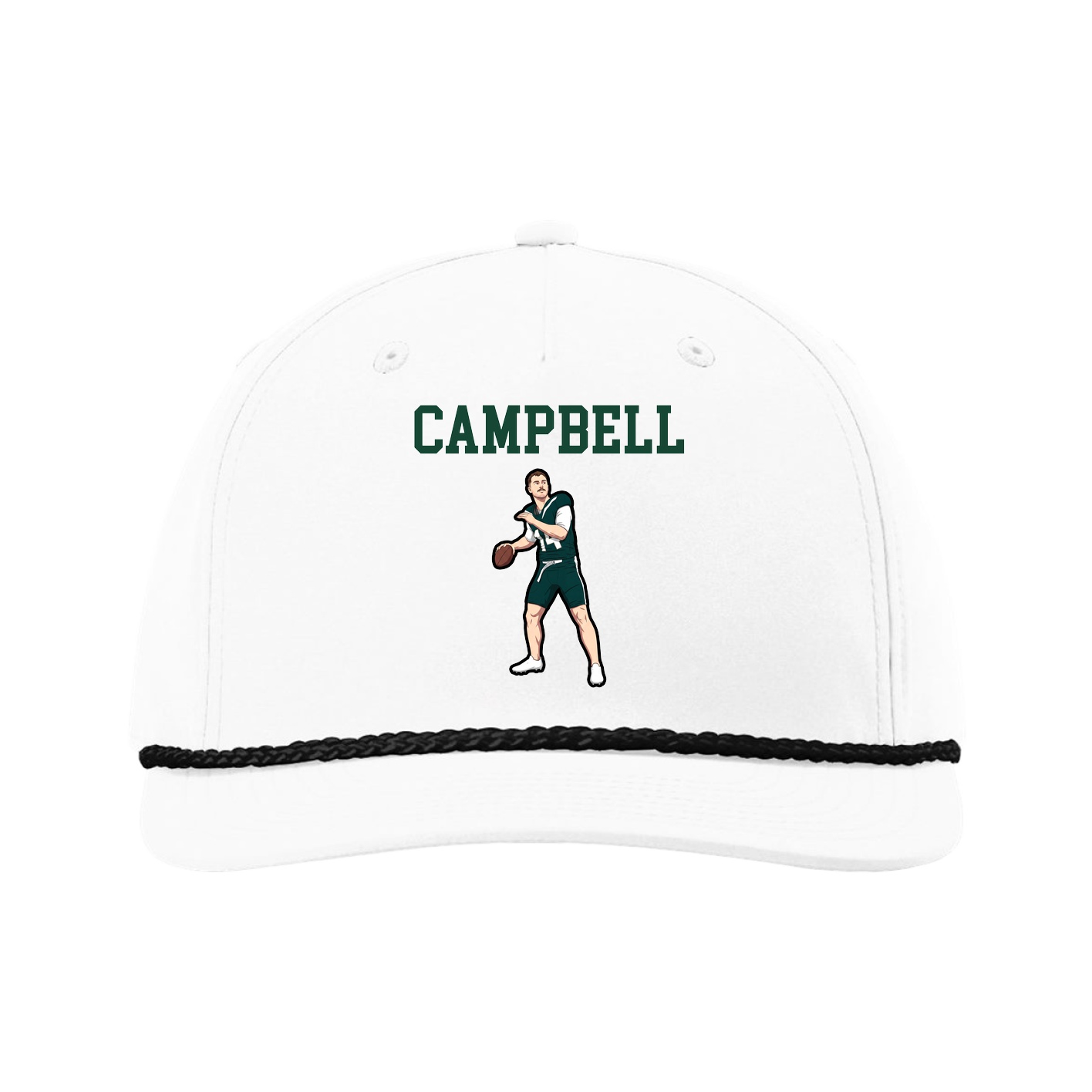 Five-Panel Classic Rope Cap — Shirsey in White