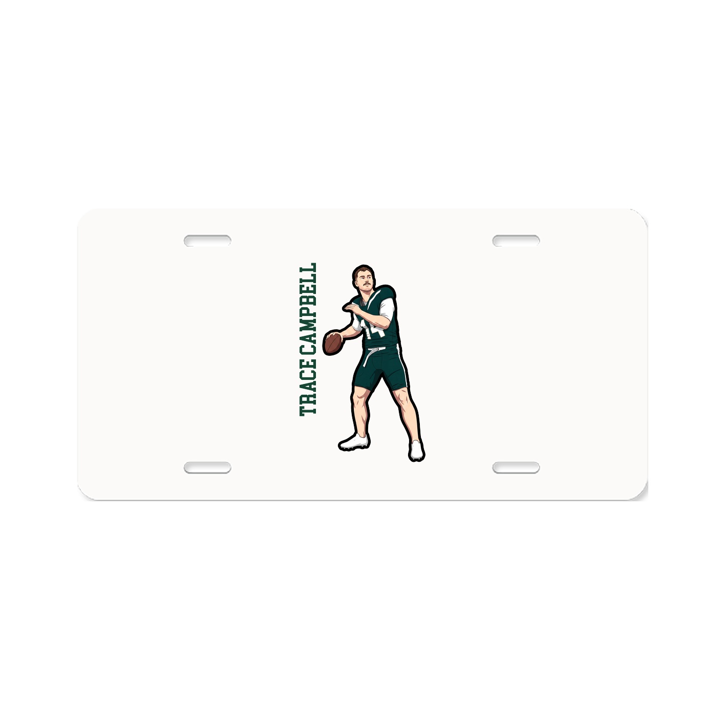 License Plate — Name Vertical in Classic