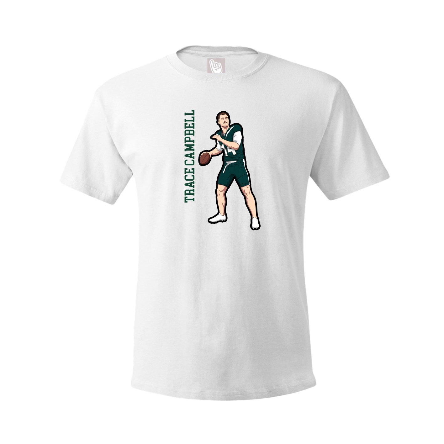 Tee — Name Vertical in White