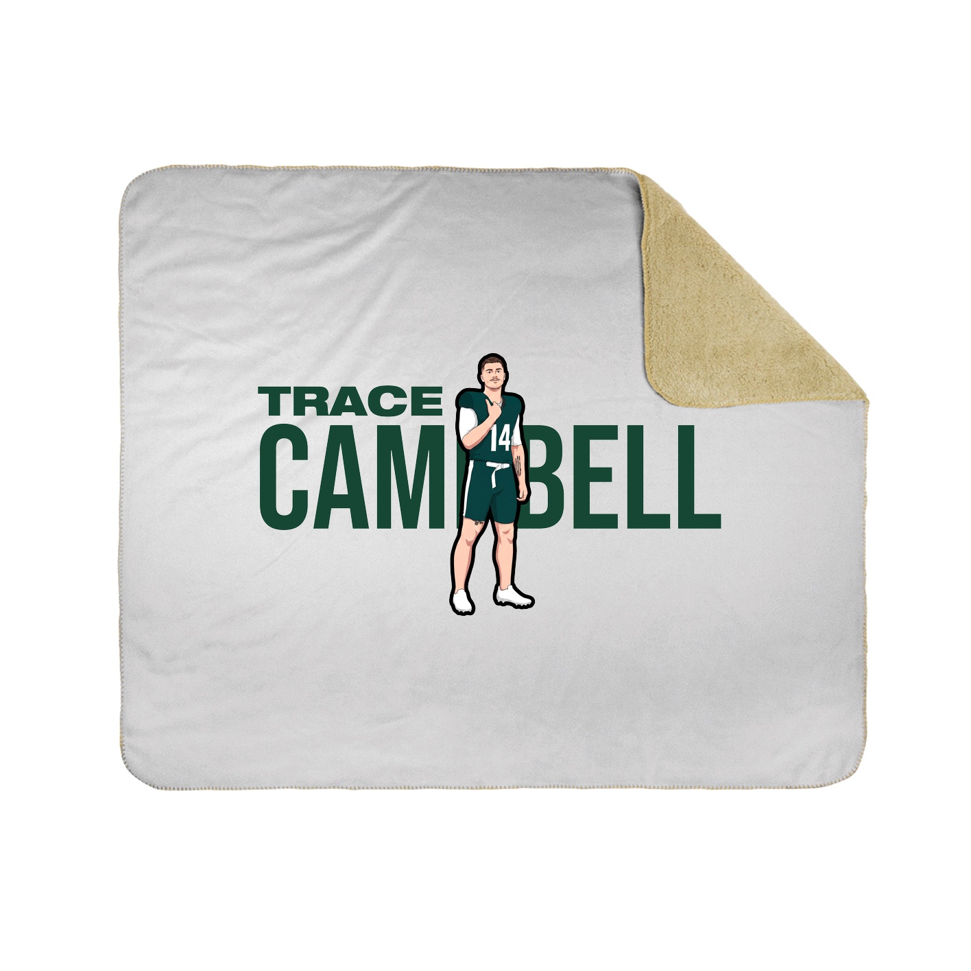 Throw Blanket — Player Name in White