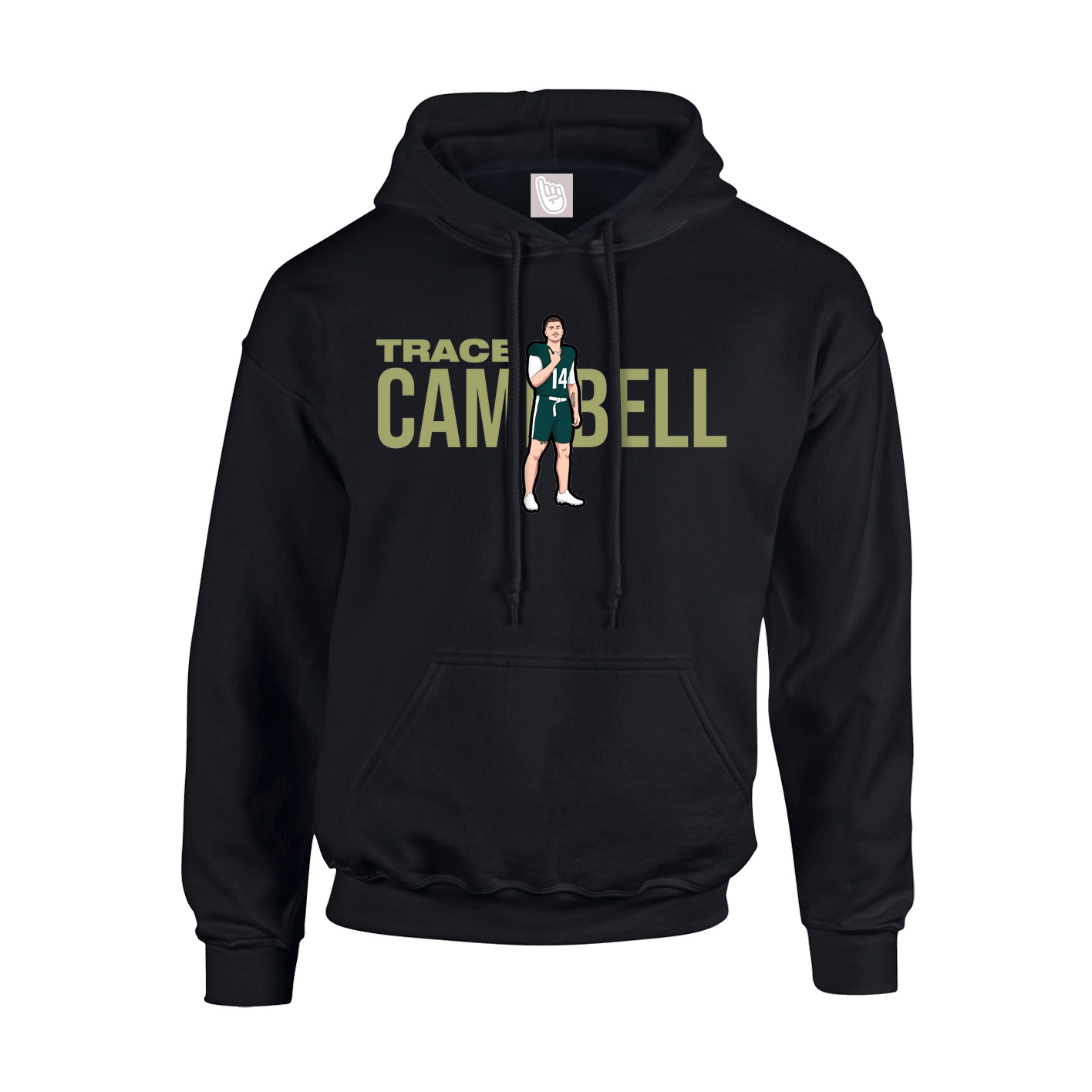 Hoodie — Player Name in Black