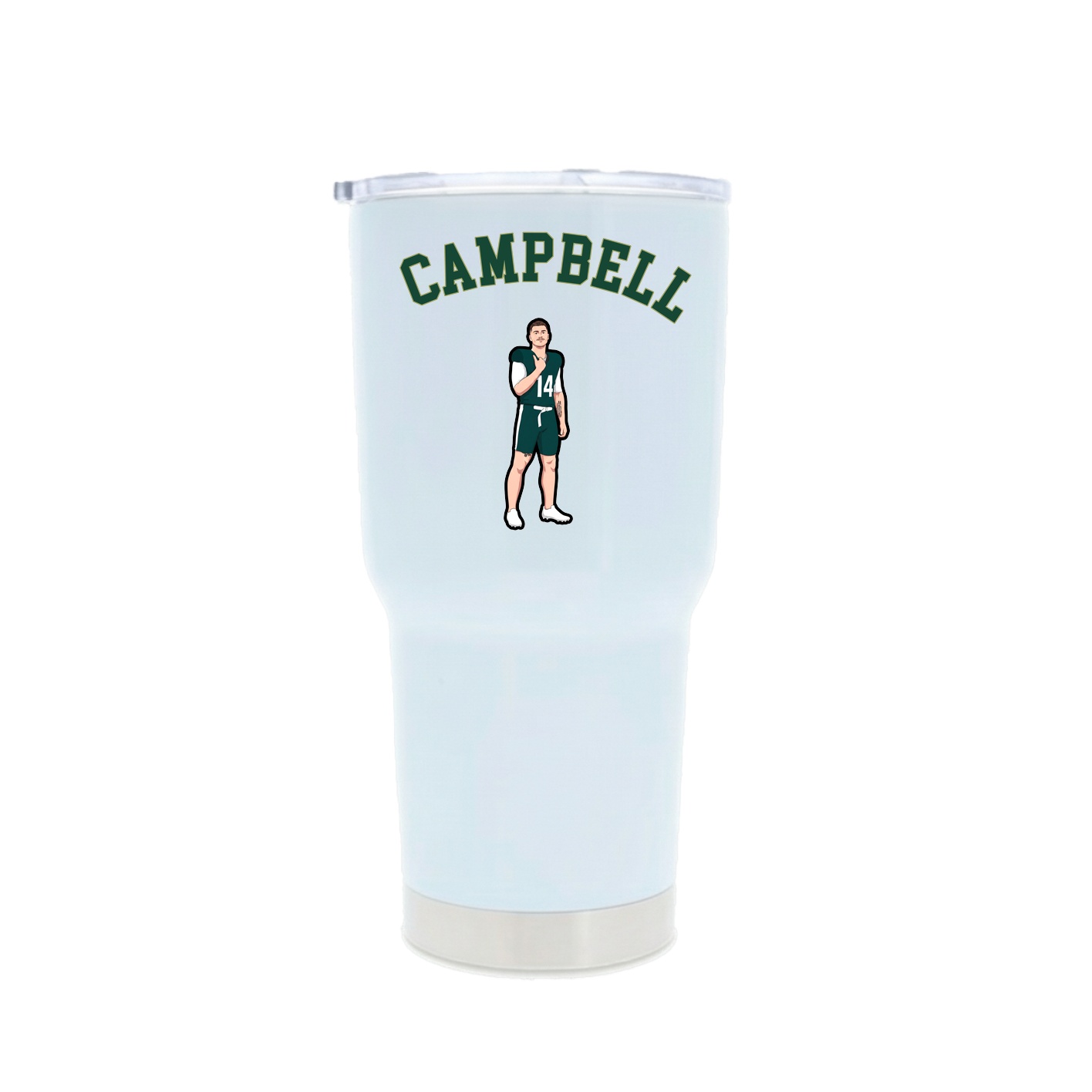 30oz Stainless Steel Tumbler — Shirsey Arch in White