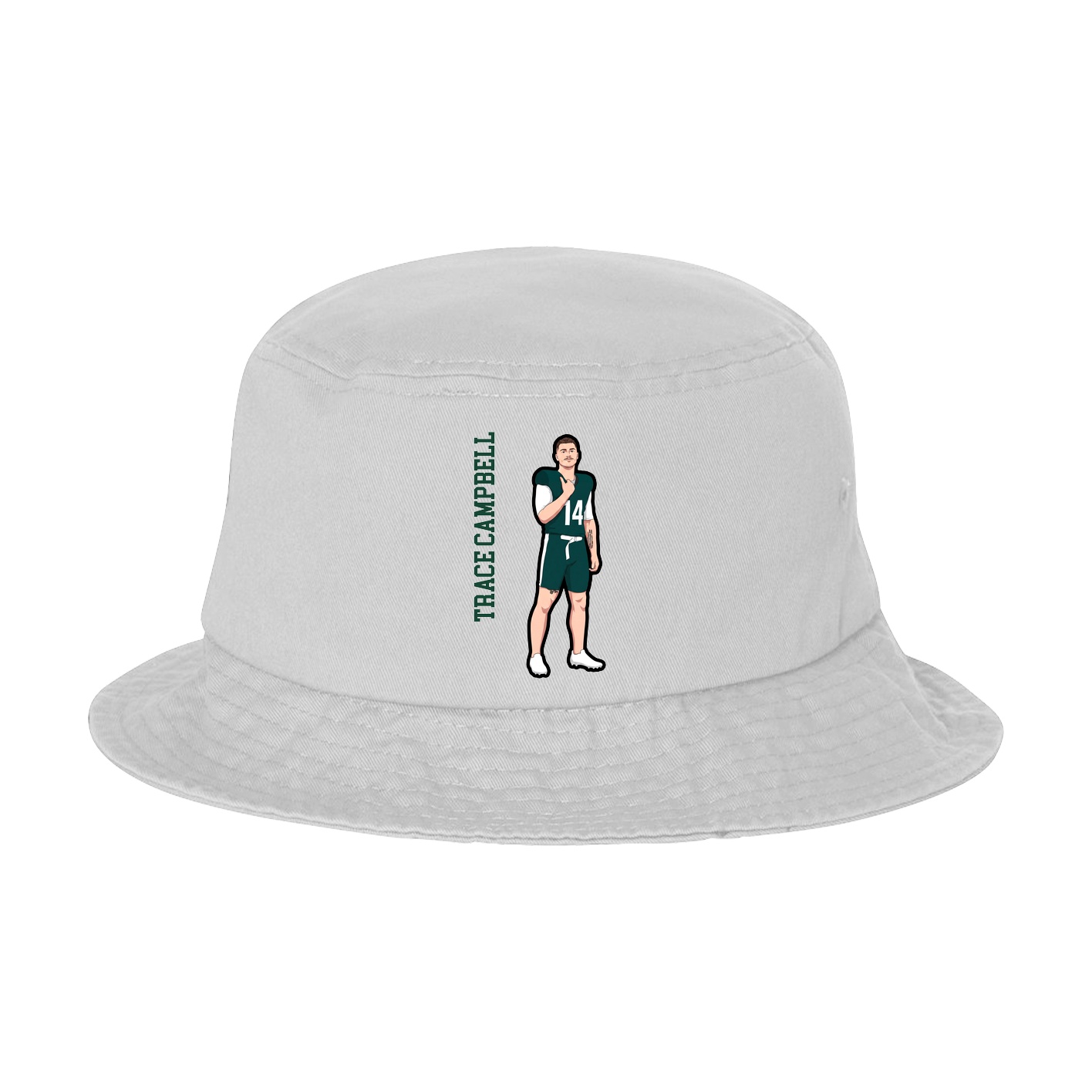 Bucket Cap — Name Vertical in White
