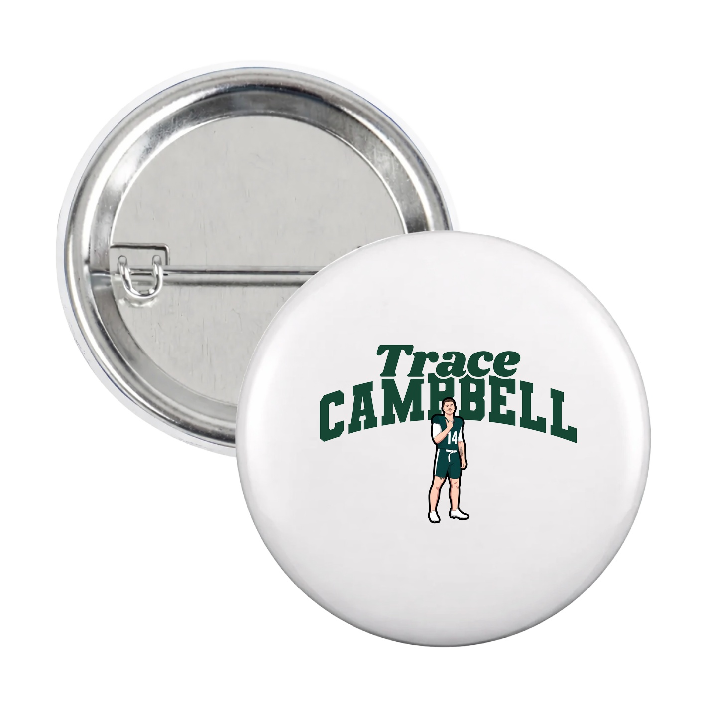 Game Day Button — Signature Arch in White