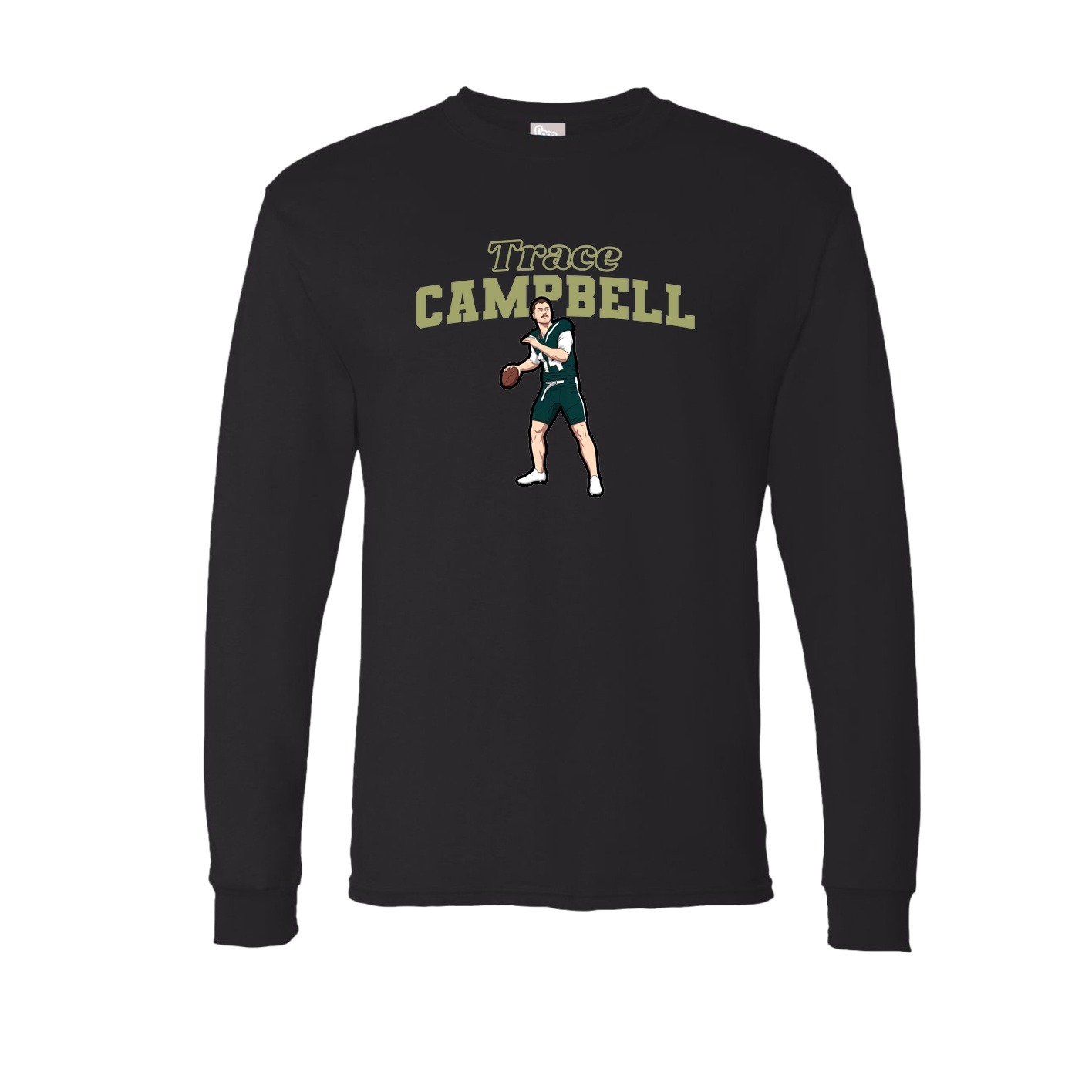 Long Sleeve Tee — Name Arch in Black