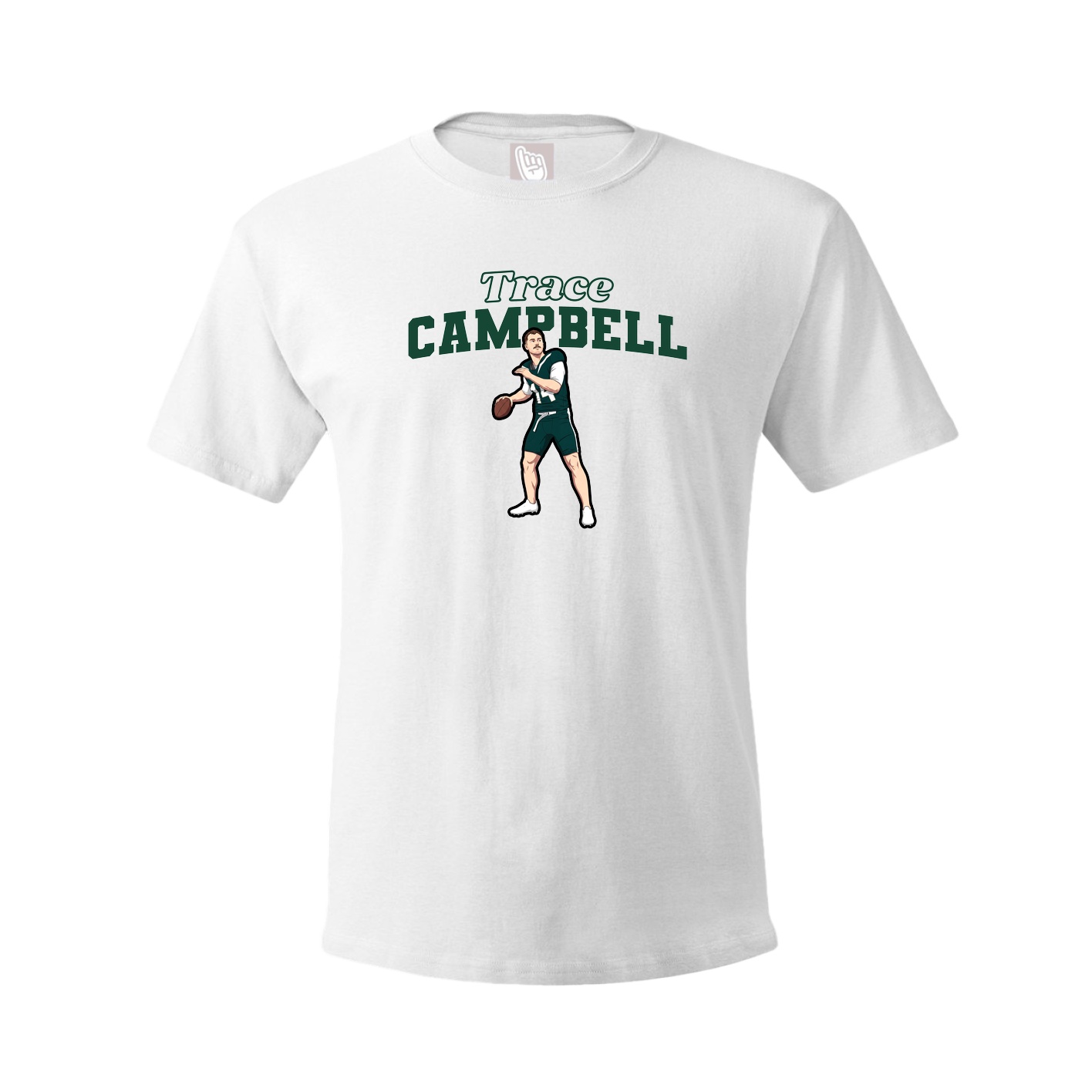 Youth Tee — Name Arch in White