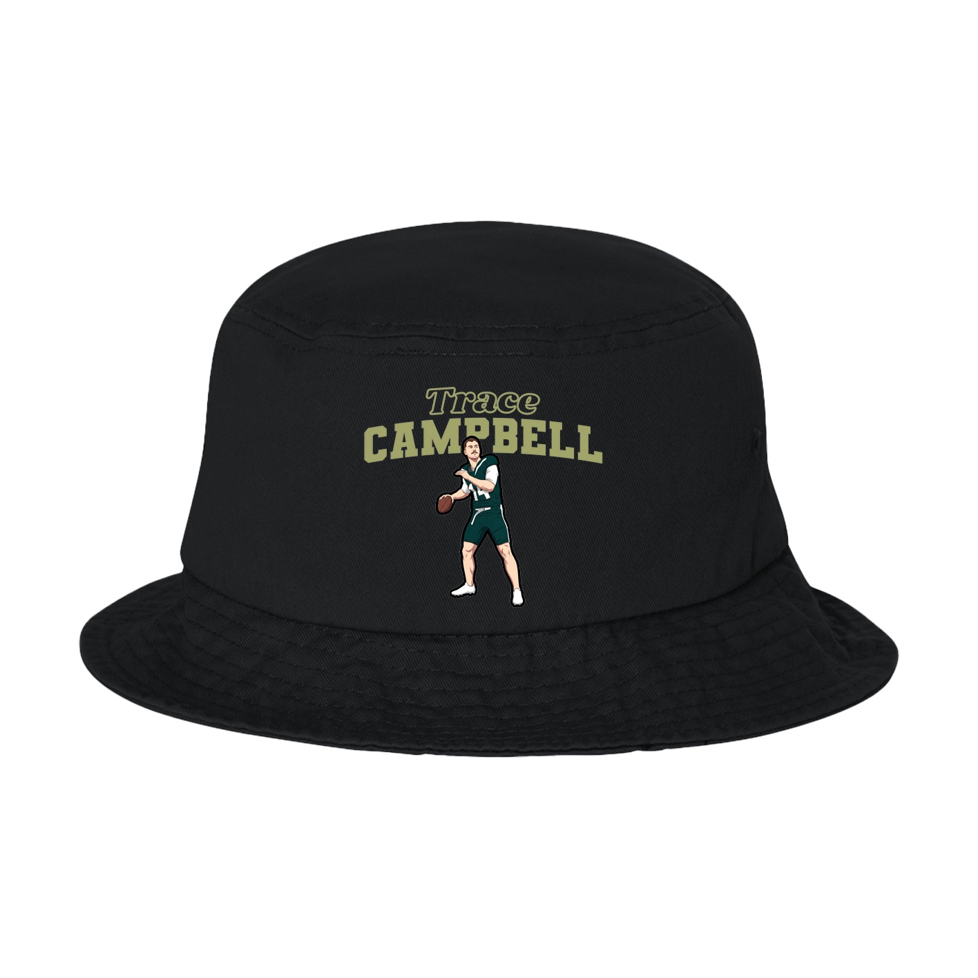 Bucket Cap — Name Arch in Black
