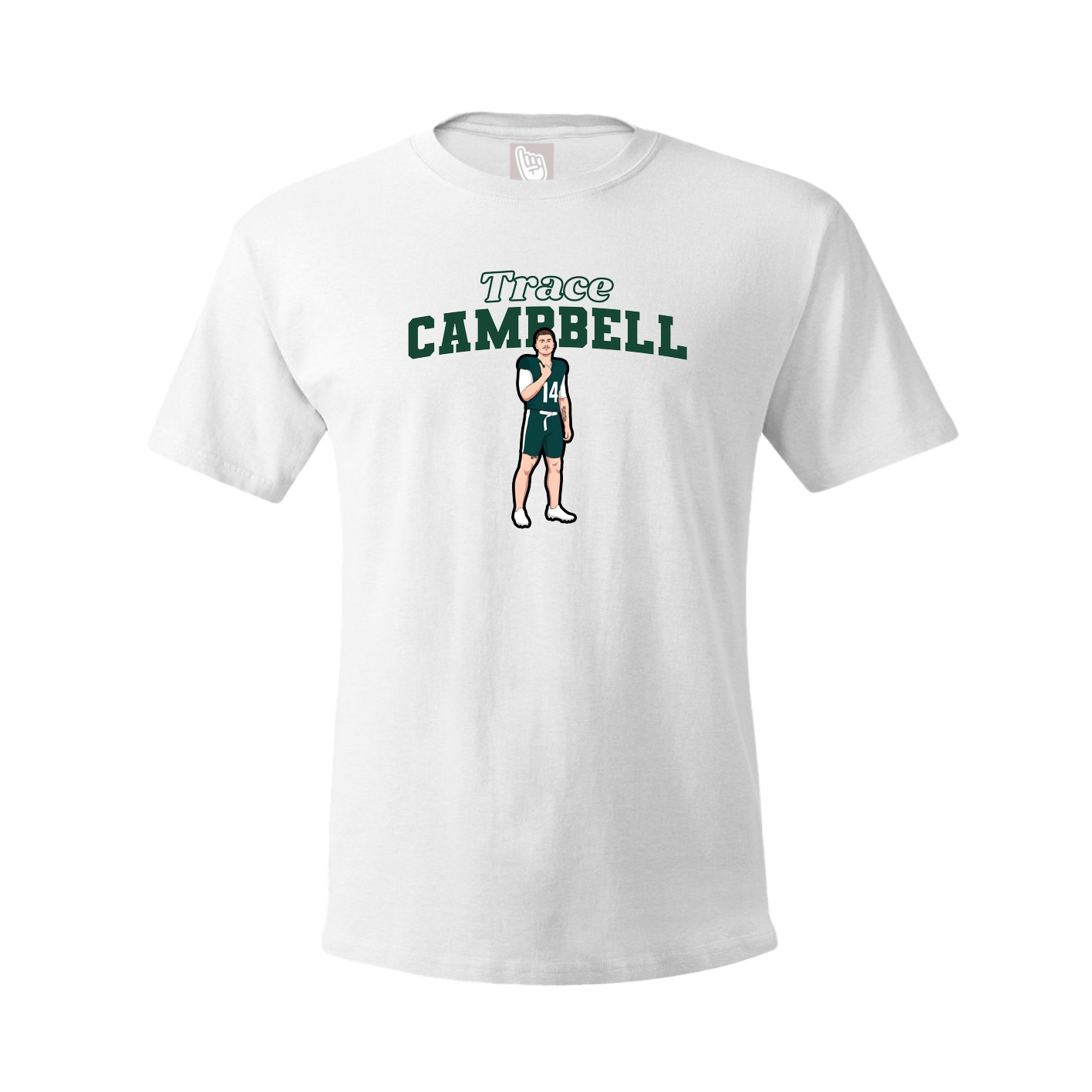 Youth Tee — Name Arch in White