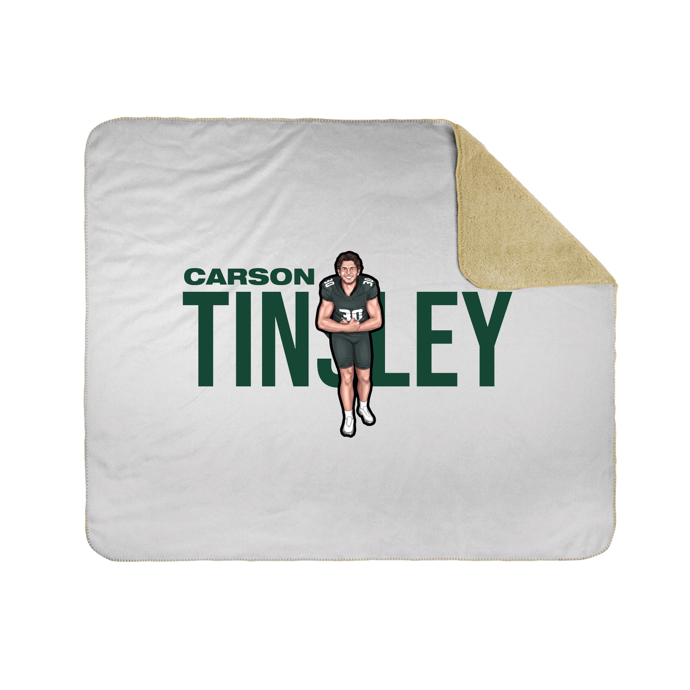 Throw Blanket — Player Name in White