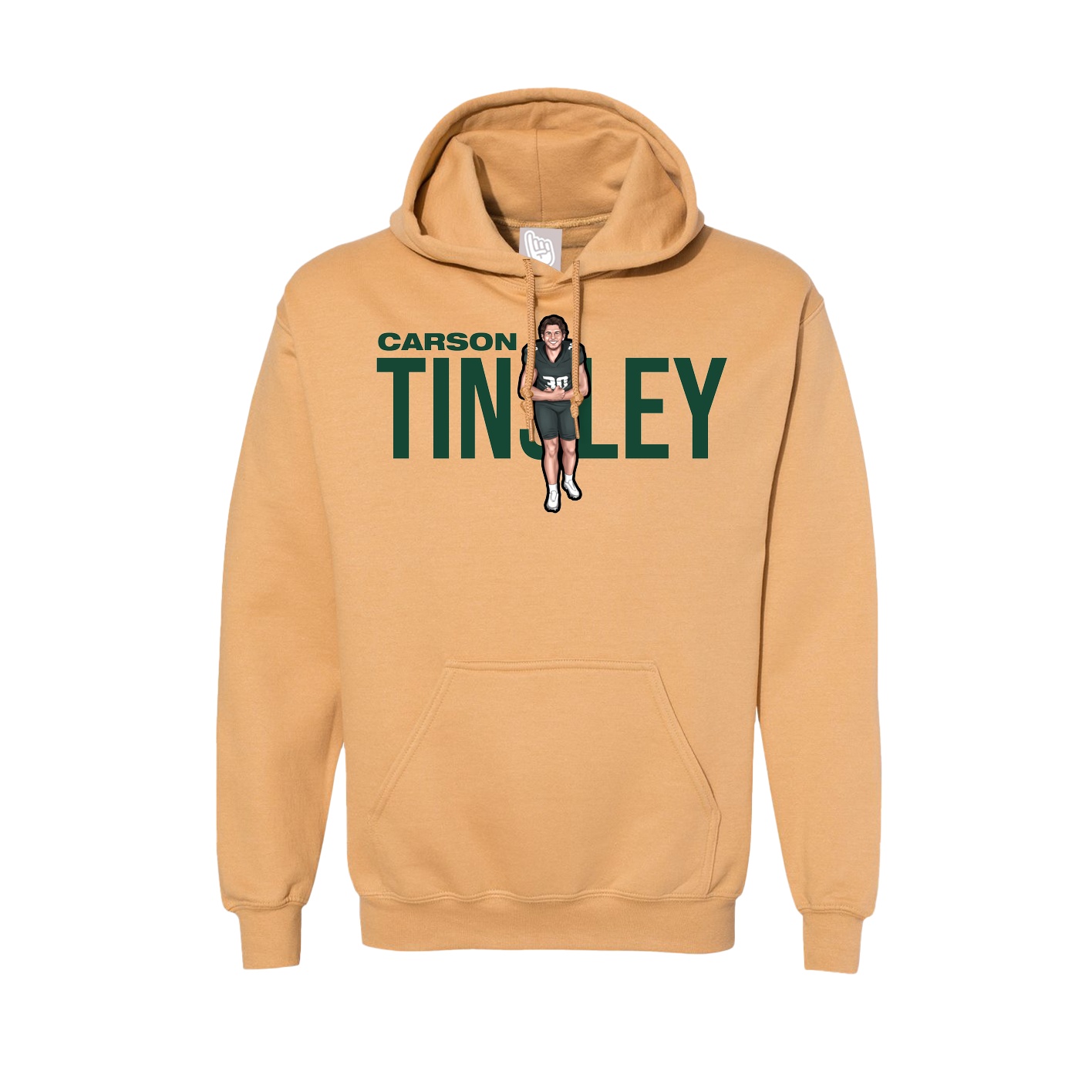 Hoodie — Player Name in Vegas Gold