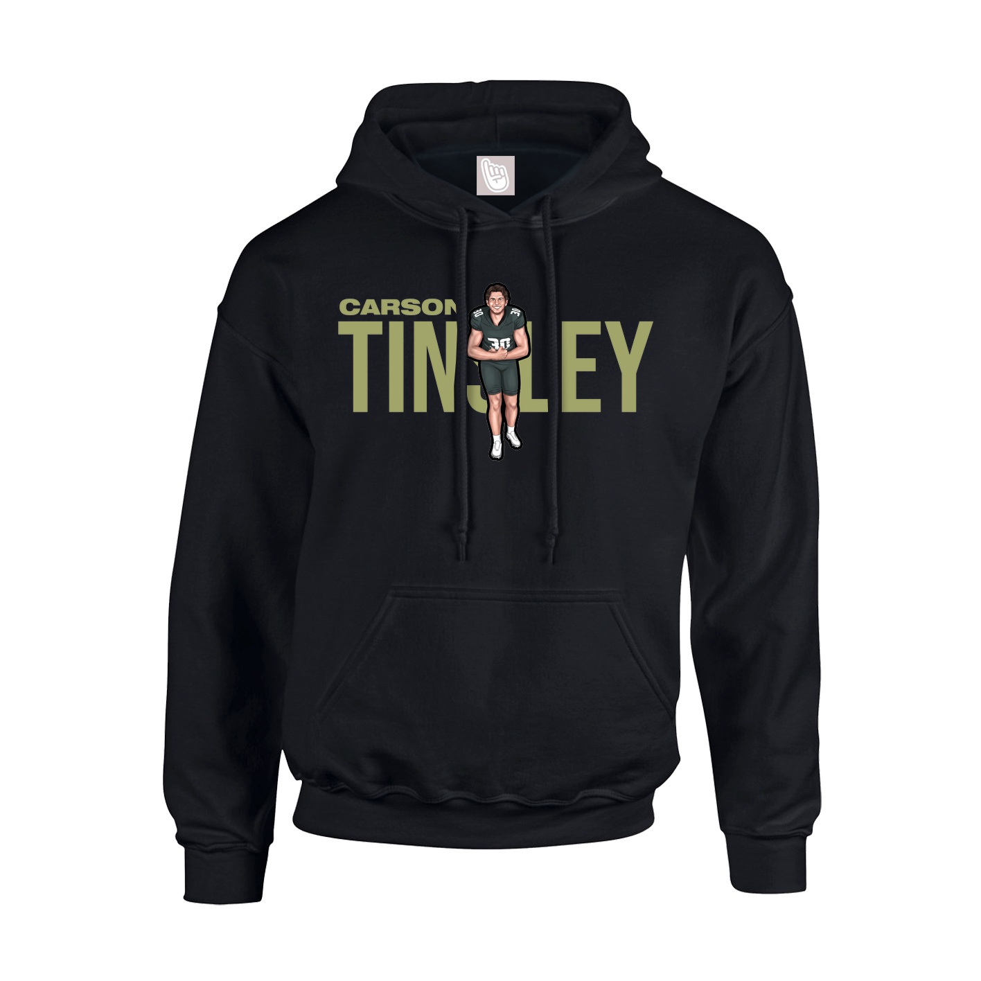 Youth Hoodie — Player Name in Black