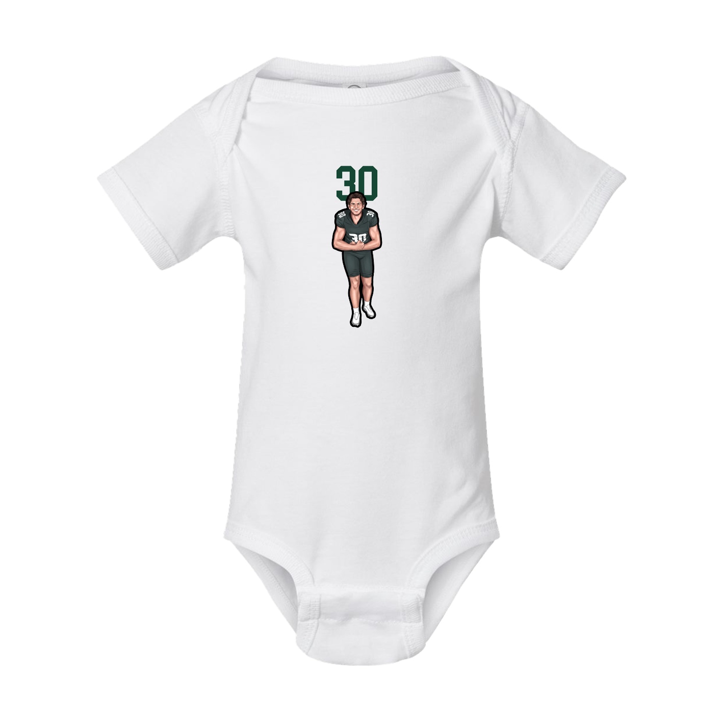 Baby Onesie — Number Top in White