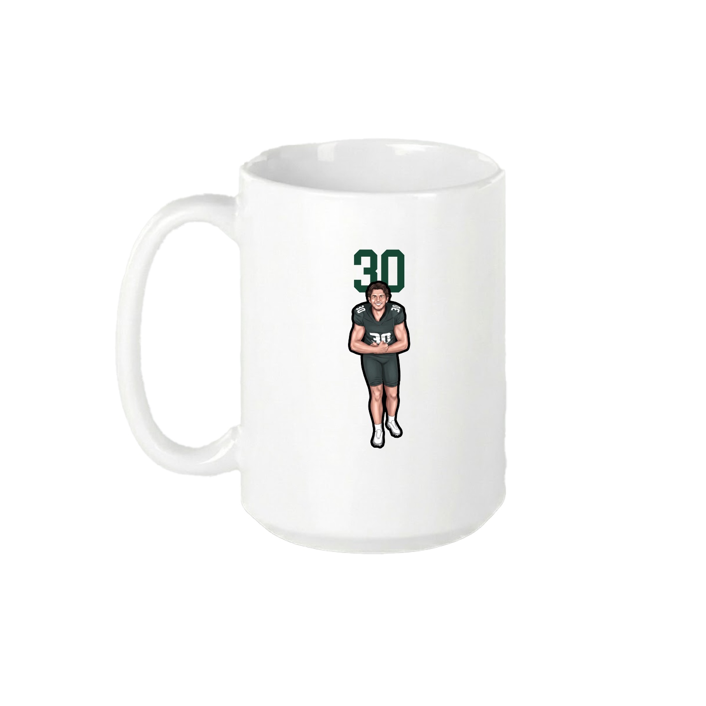 15oz Coffee Mug — Number Top in White