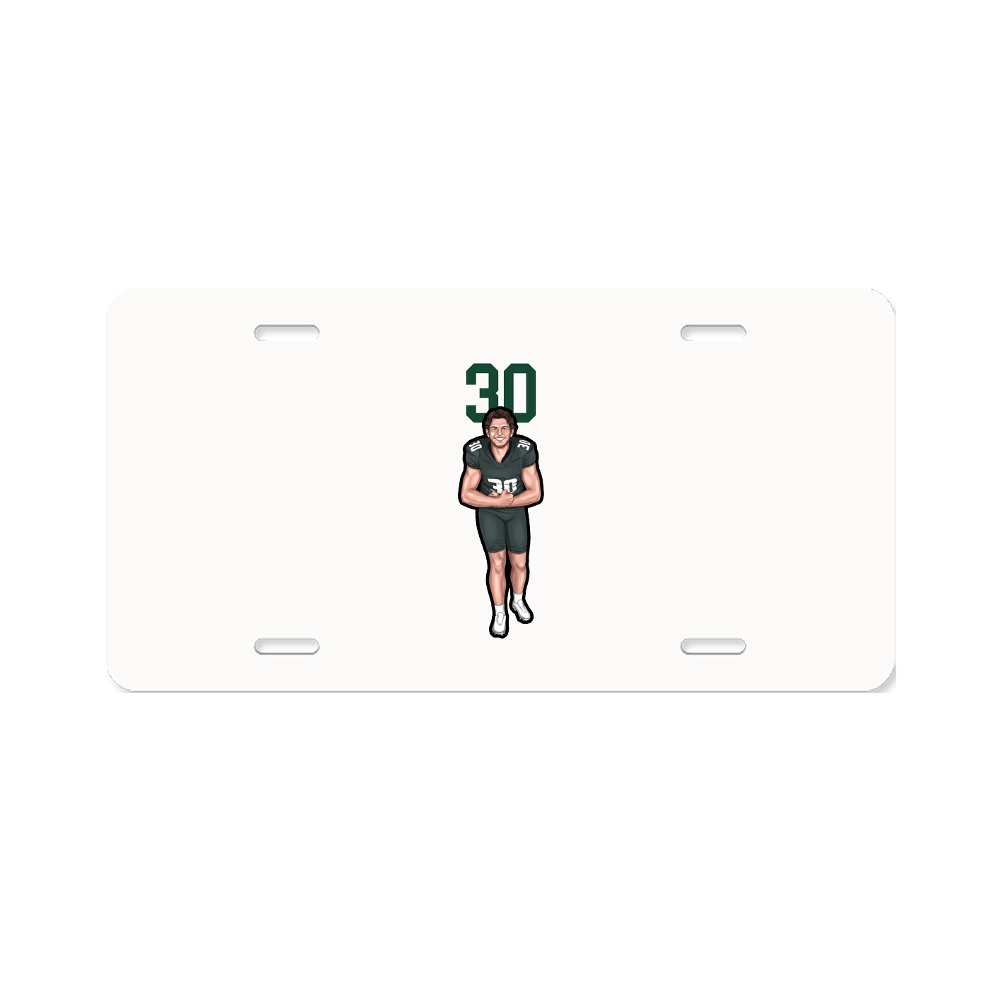 License Plate — Number Top in Classic