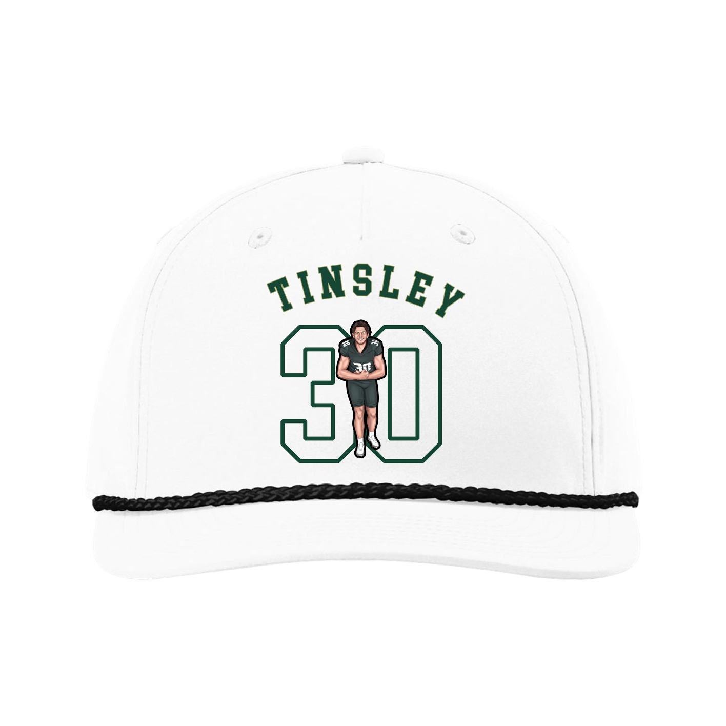 Five-Panel Classic Rope Cap — Shirsey Arch in White